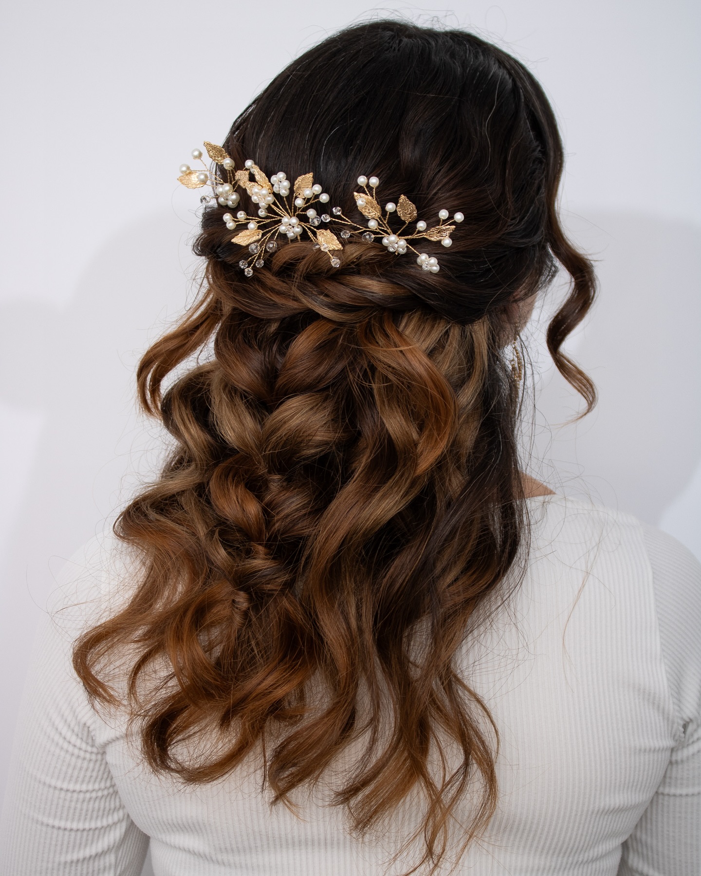 Twisted Tresses with Golden Leaf Accents