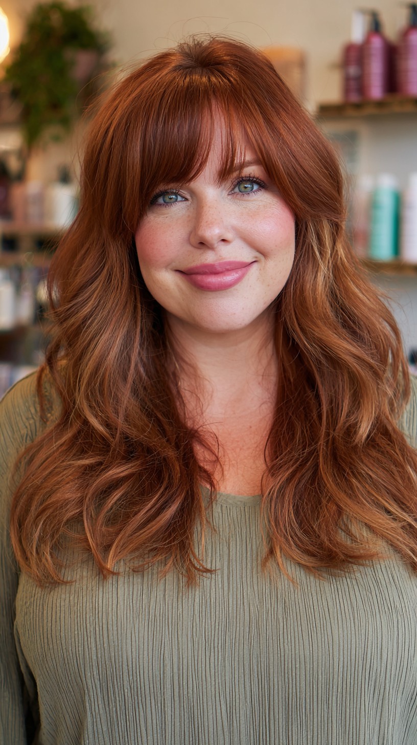 Warm Copper Layers with Soft Fringe