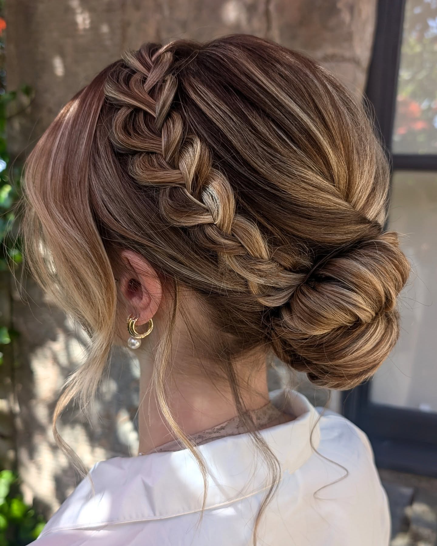 Artfully Crafted Multi-Tonal Braided Bun