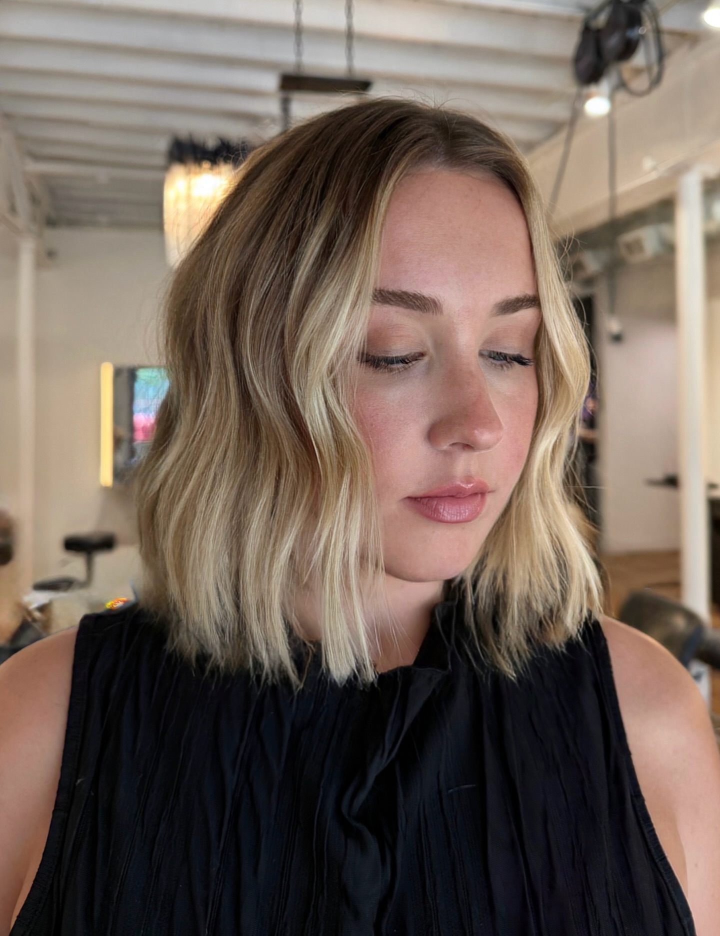 Beachy Blonde Textured Lob