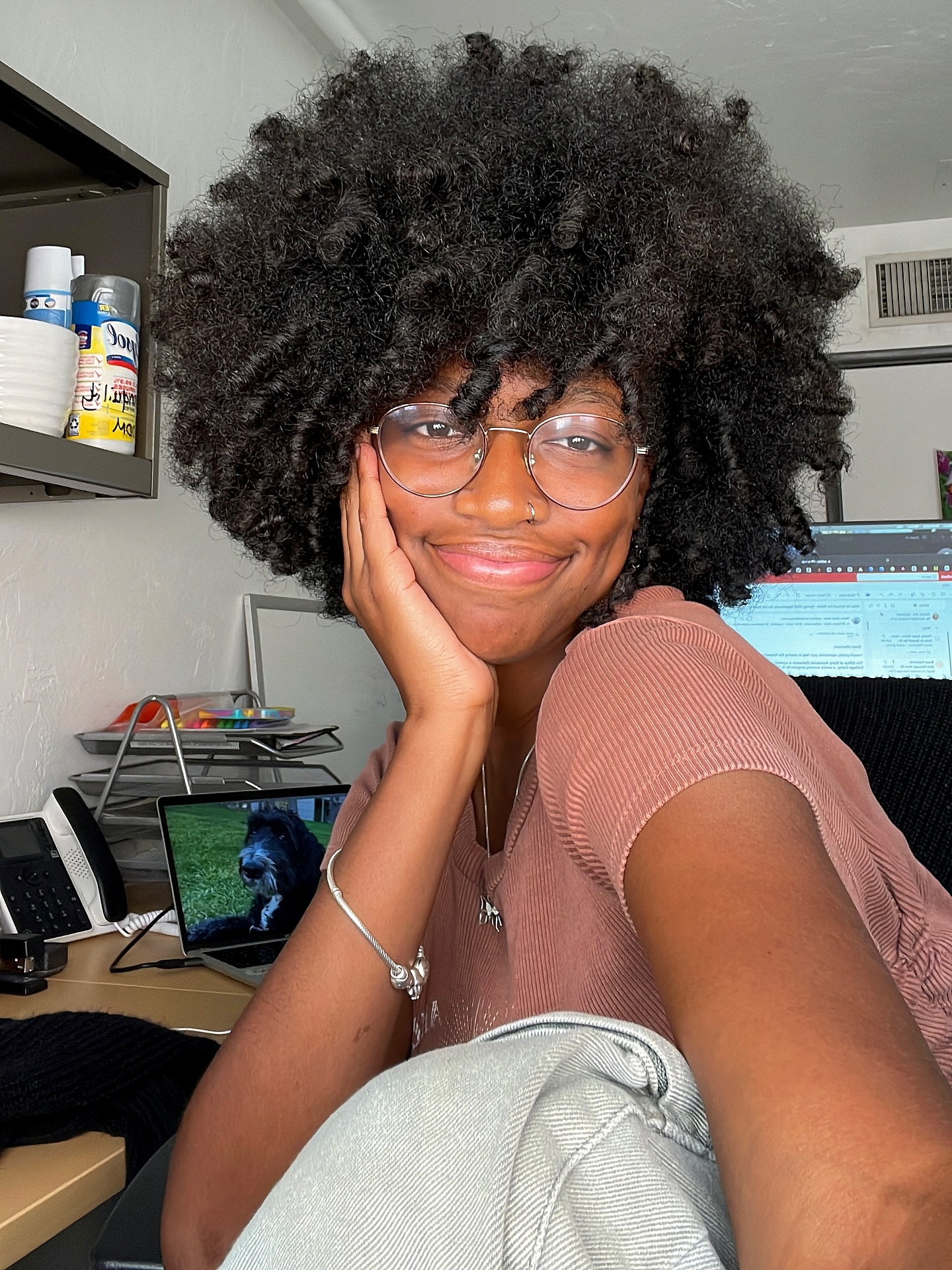 Bouncy Ebony Afro With Natural Volume