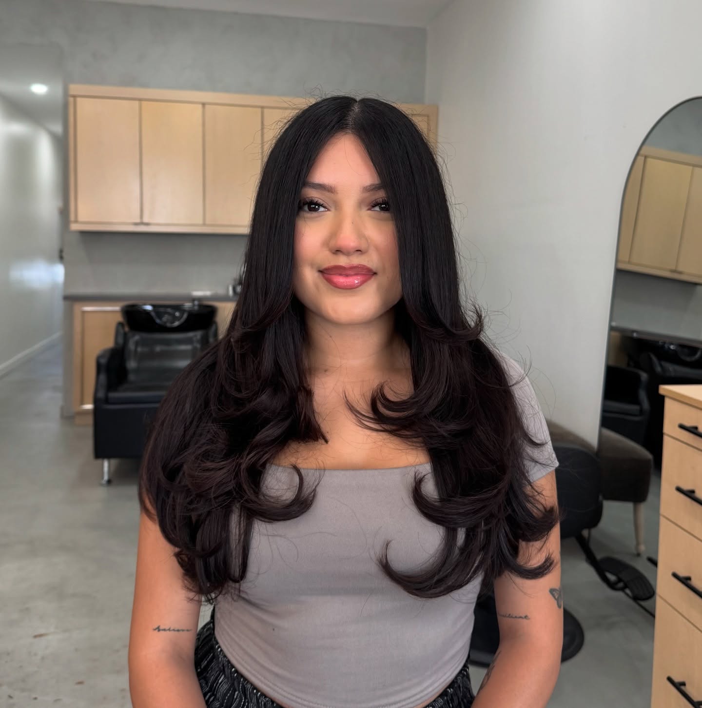 Deep Espresso Lustrous Curls with Gentle Layering