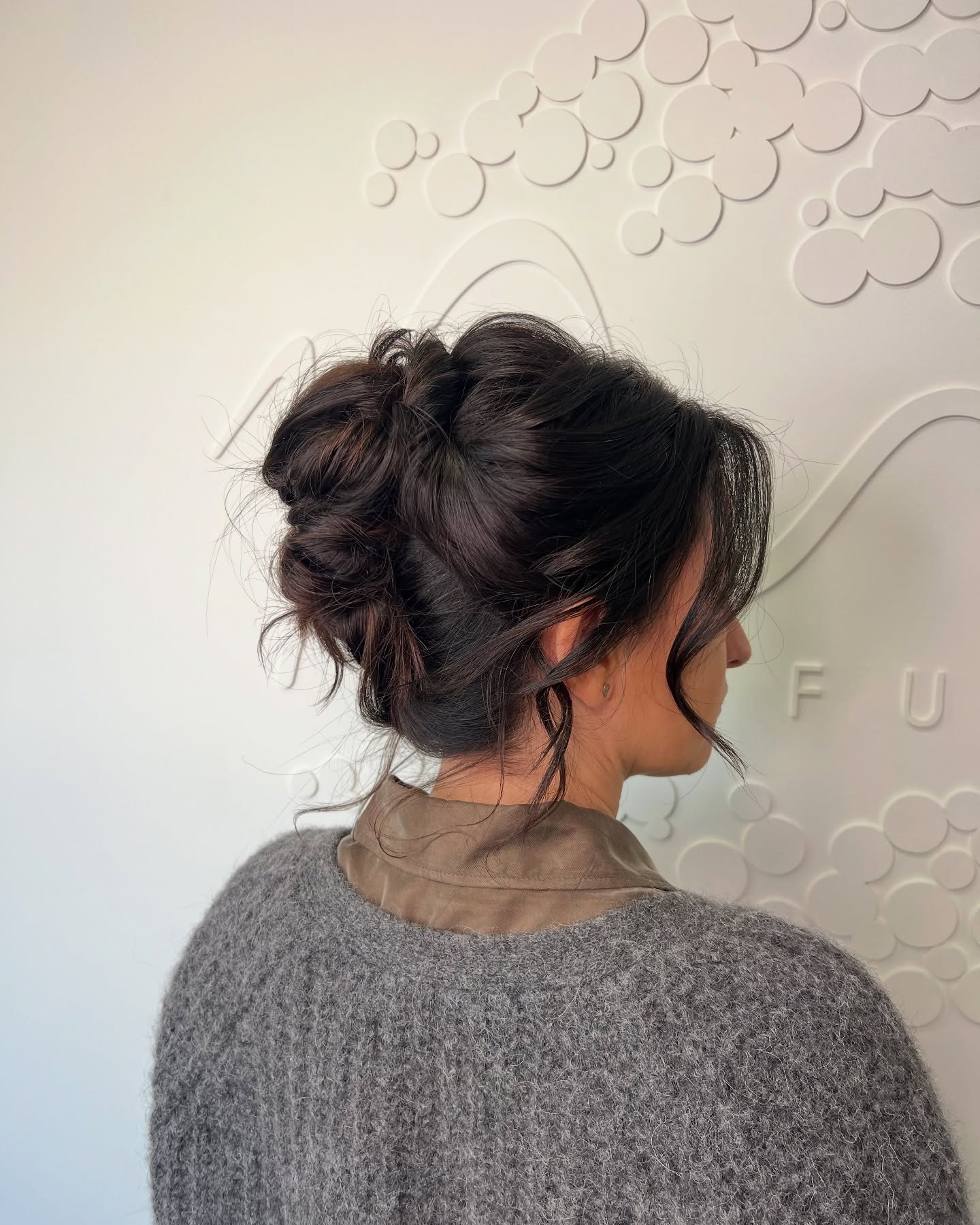 Effortless Brunette Textured Bun