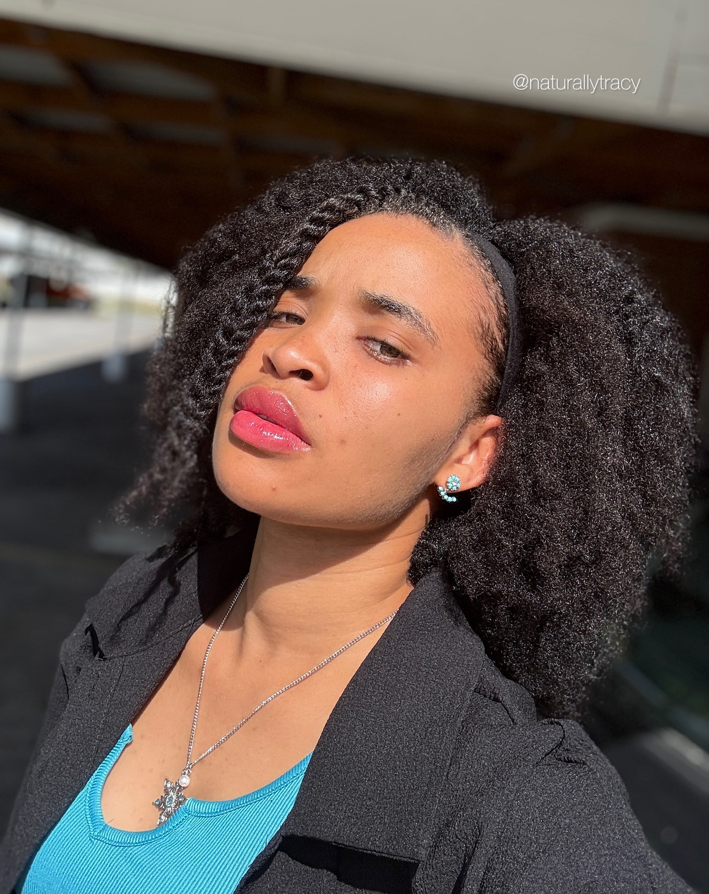 Lustrous Natural Black Spirals with Accented Crown