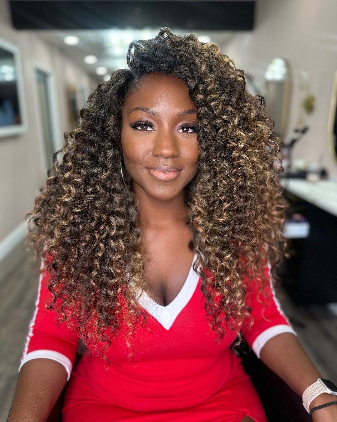 Opulent Cinnamon Swirl Crochet Curls