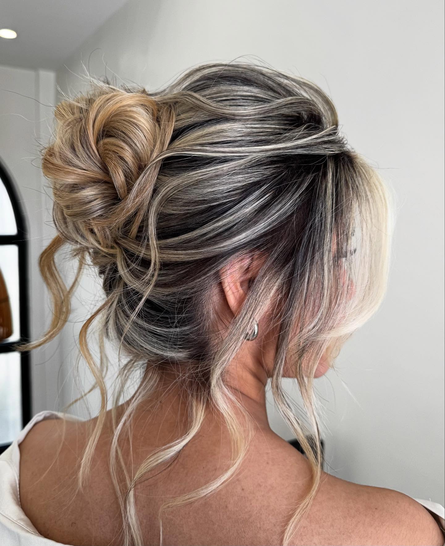 Subtle Twist with Blonde Highlights and Shadow Roots