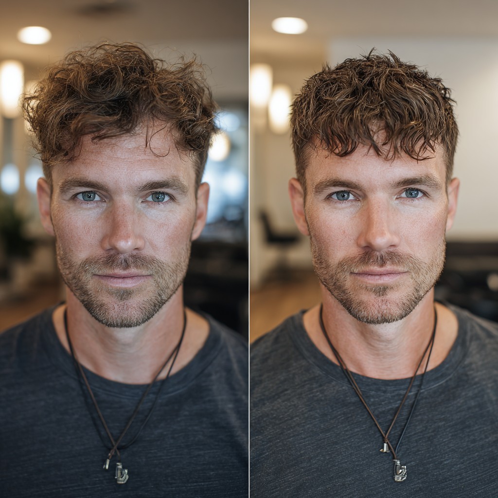 Curly Tousled French Crop with Natural Highlights