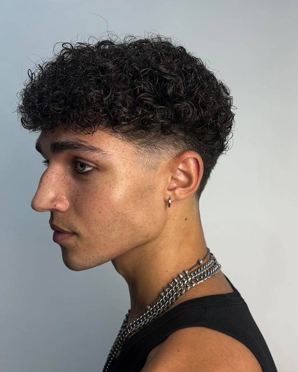 Sleek Curly Crop with Defined Texture