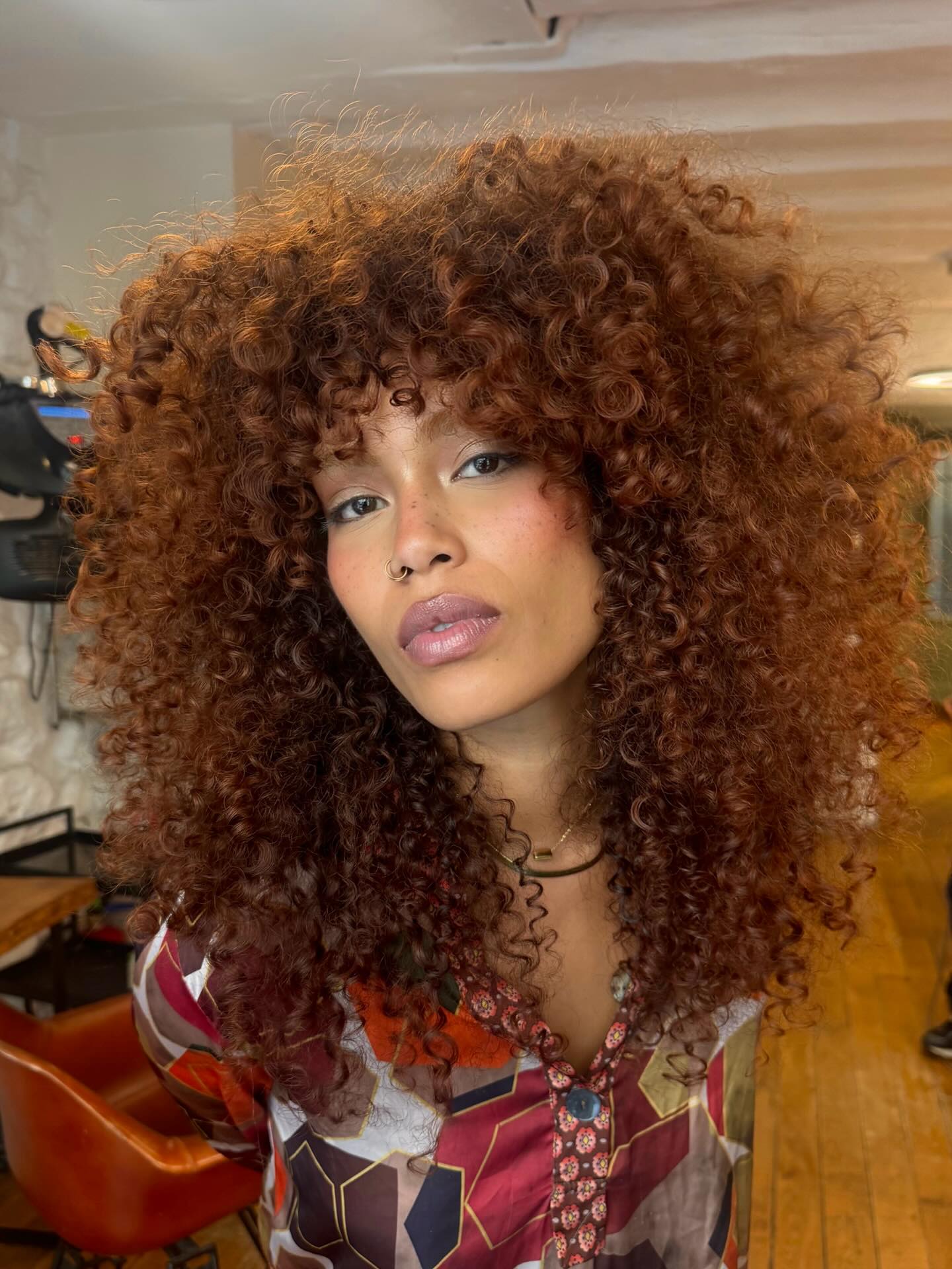 Voluminous Copper Curly Cascade