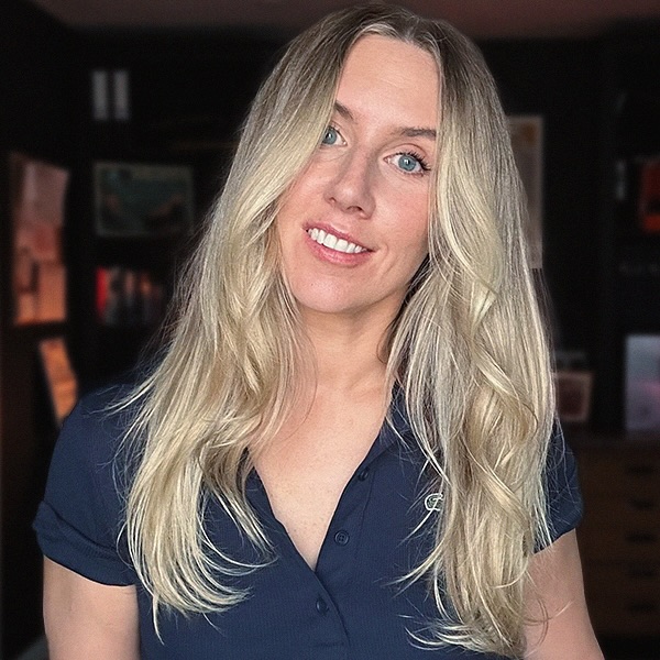 Luminous Golden Blonde Waves for Long Faces