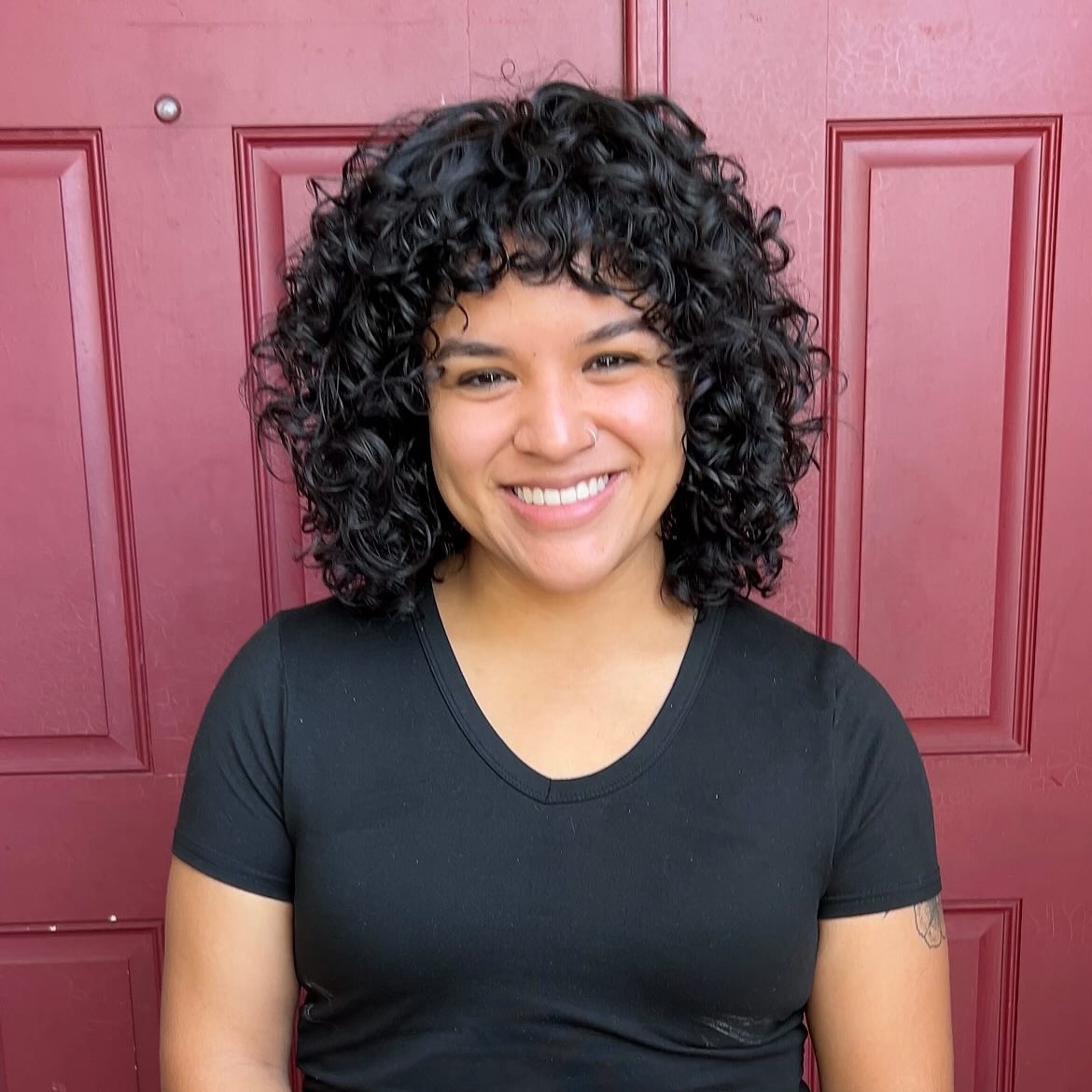 Playful Voluminous Curly Bob for Heart-Shaped Faces