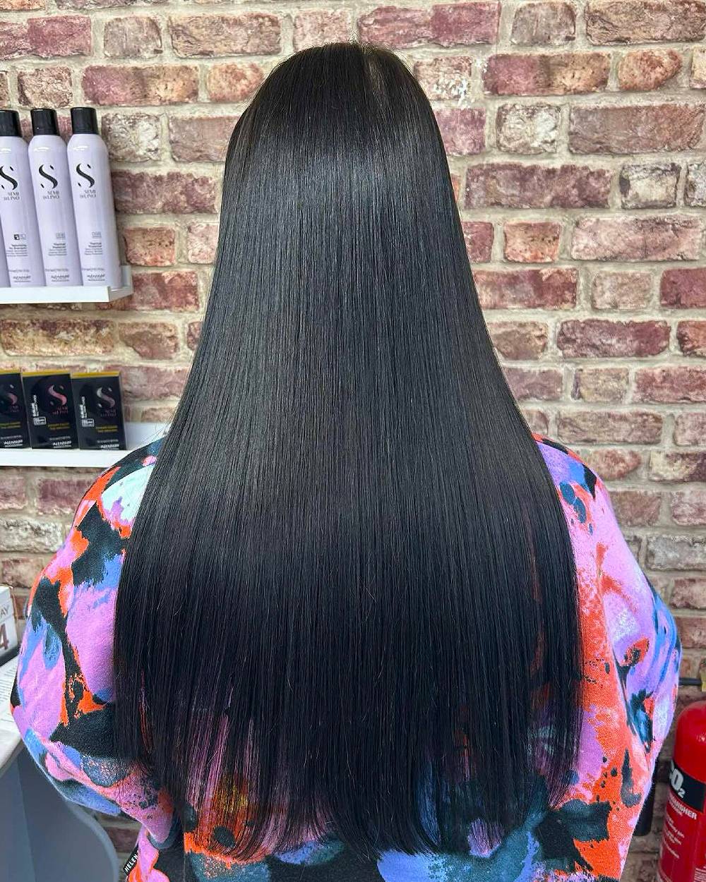 Polished Long Straight Hair with Glossy Finish