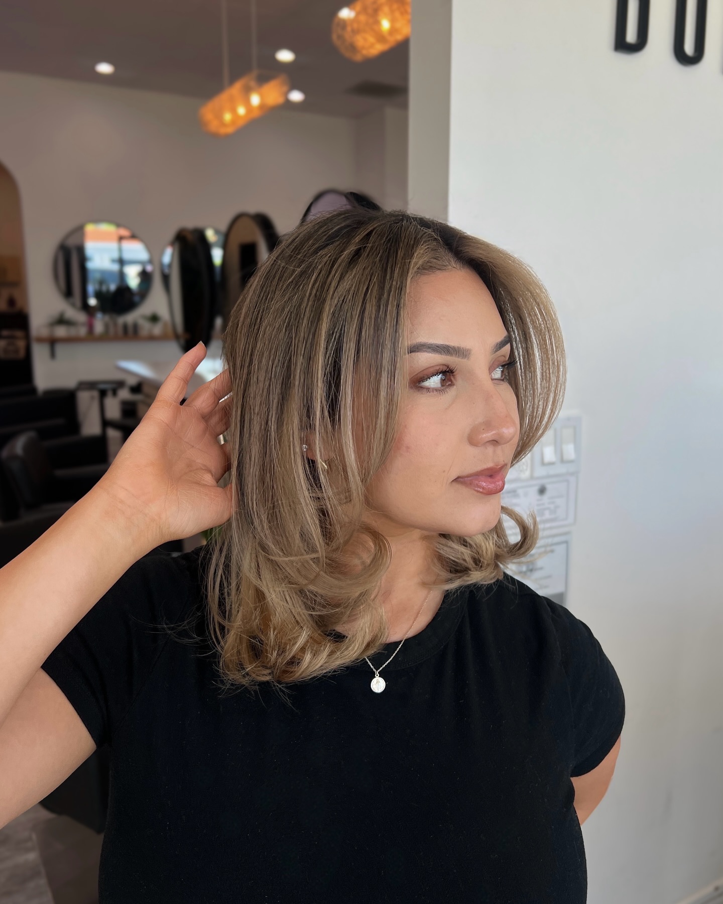 Soft Caramel Balayage with Loose Waves