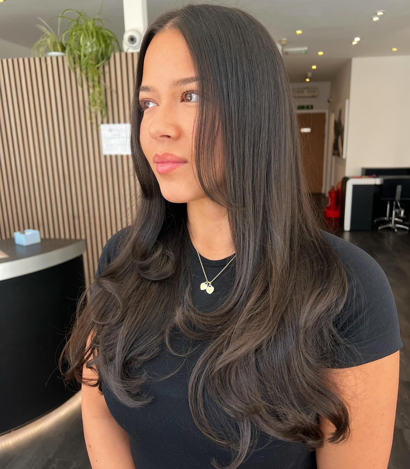 Subtle Ash Brown Cascades with Face Framing Highlights