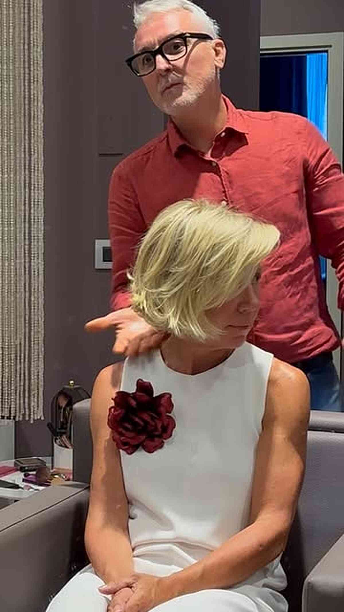 Textured Short Bob for Mature Women