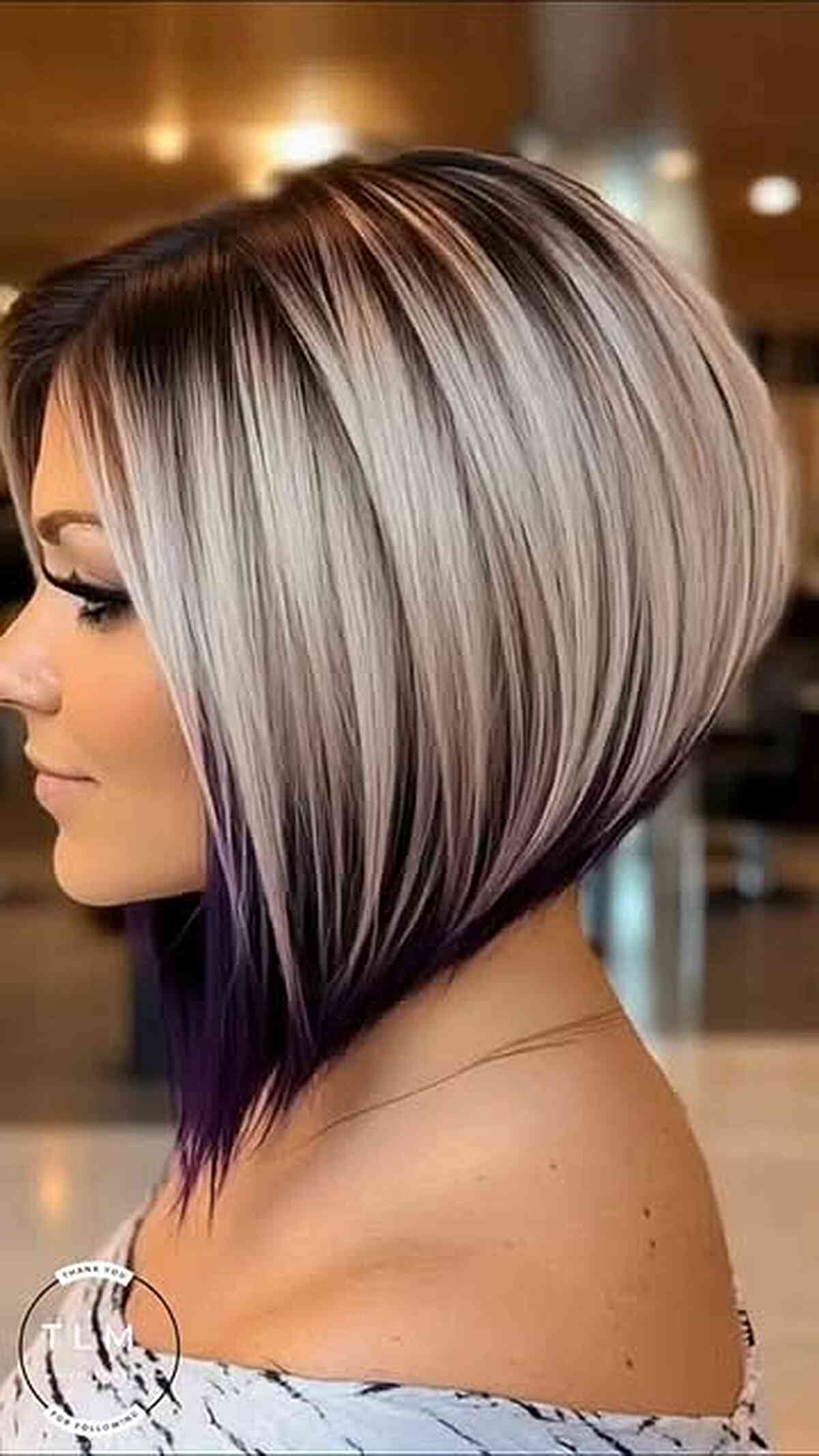 Trendy High Contrast Bob with Bold Color Transition