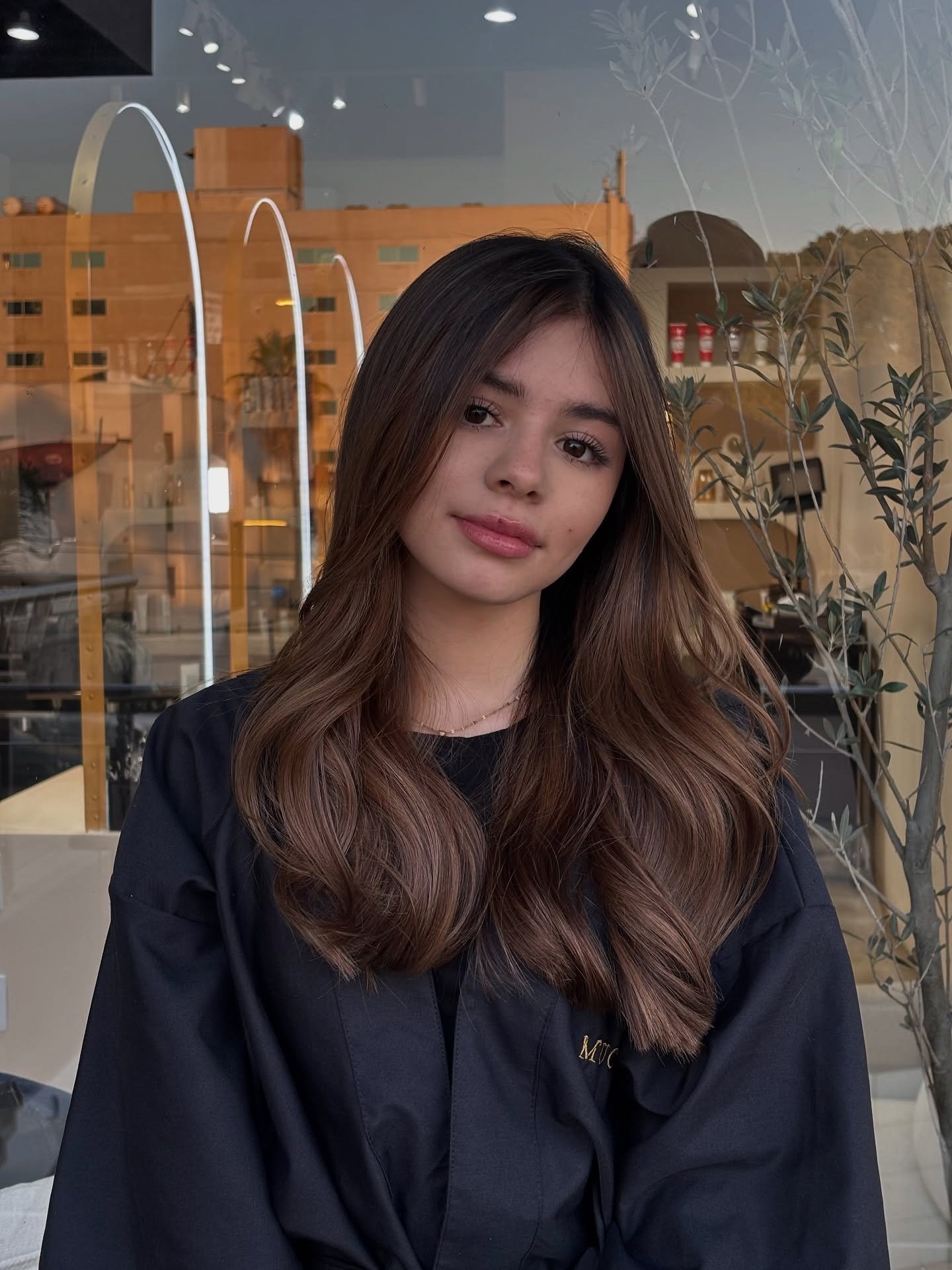 Rich Brunette Feathered Waves