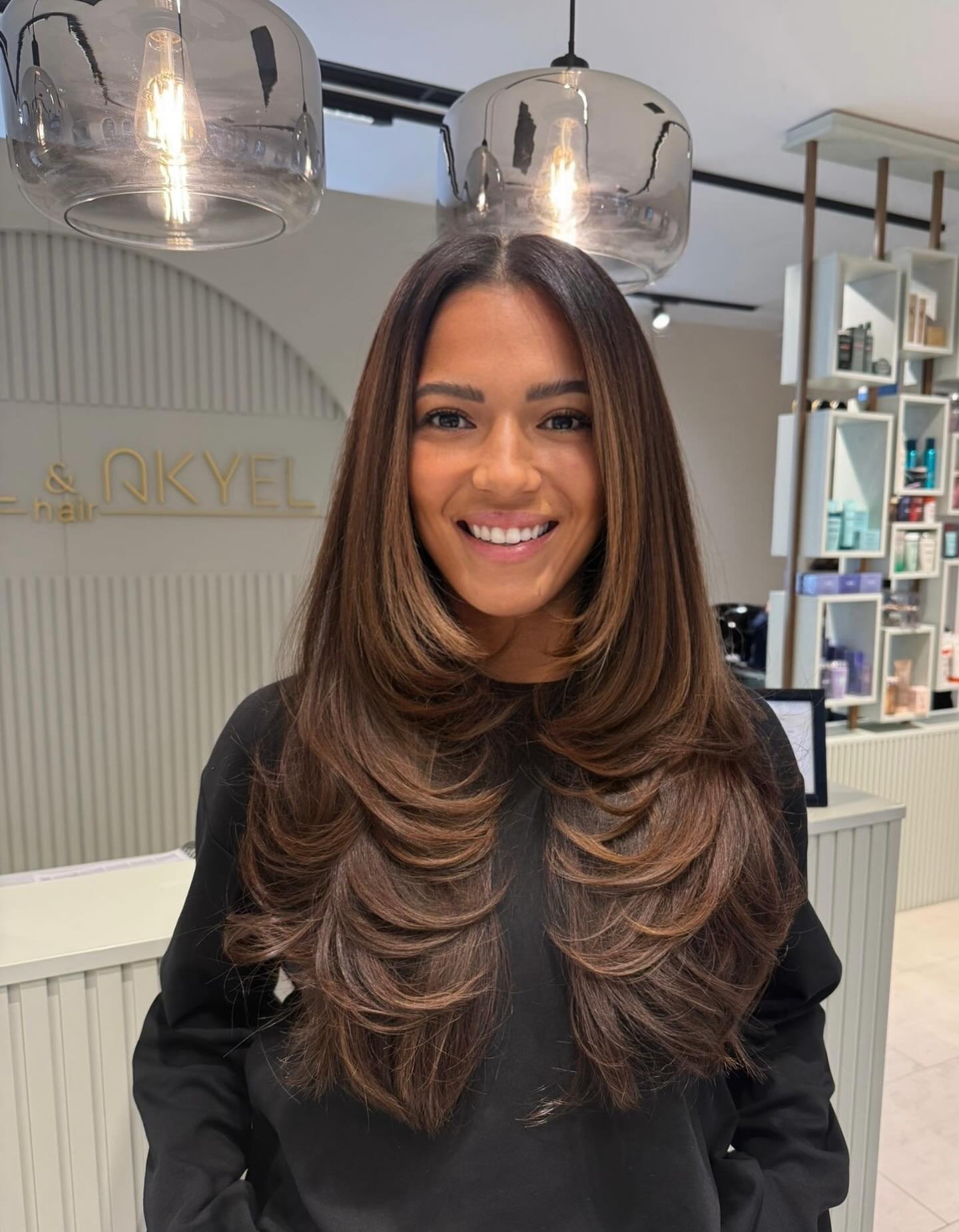 Rich Chestnut Layered Cascade Cut