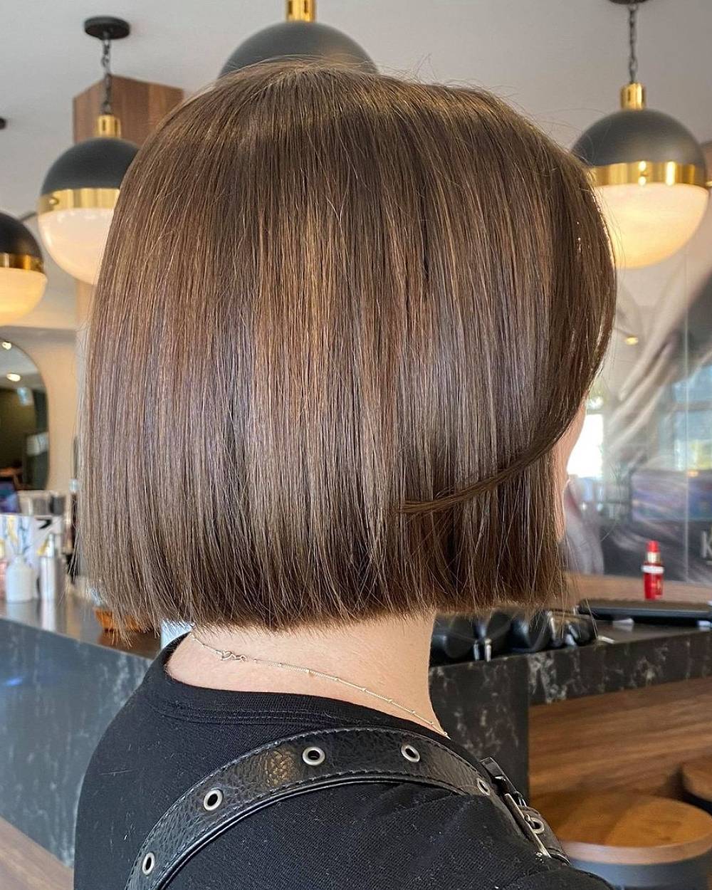 Sleek Blunt Bob with Glossy Finish