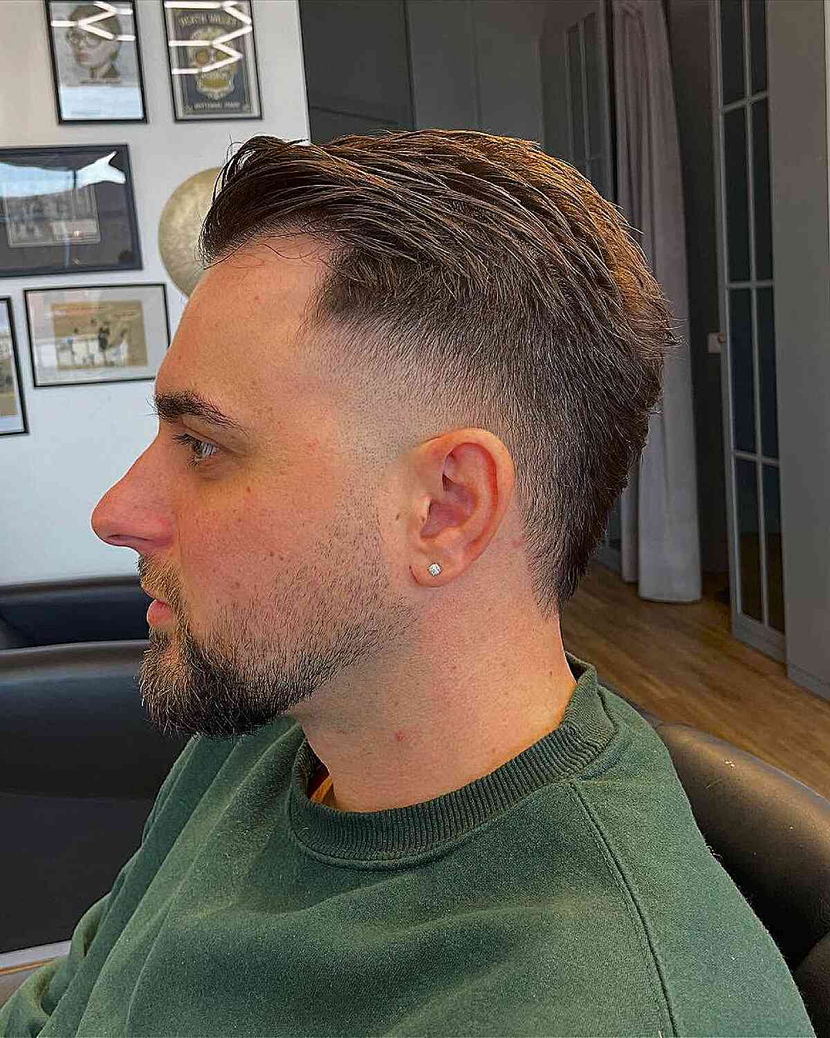 Stylish Low Fade Haircut with Textured Top