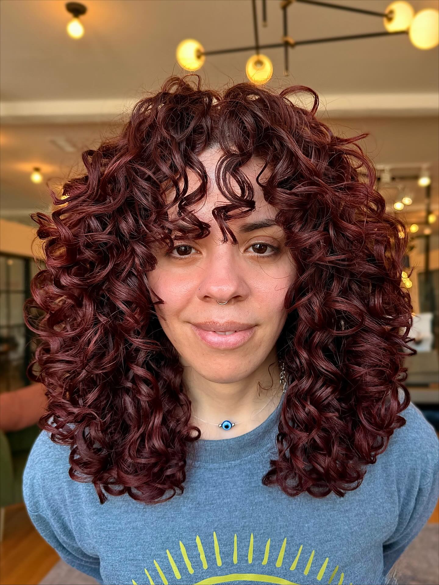 Auburn Spirals Layered Bob