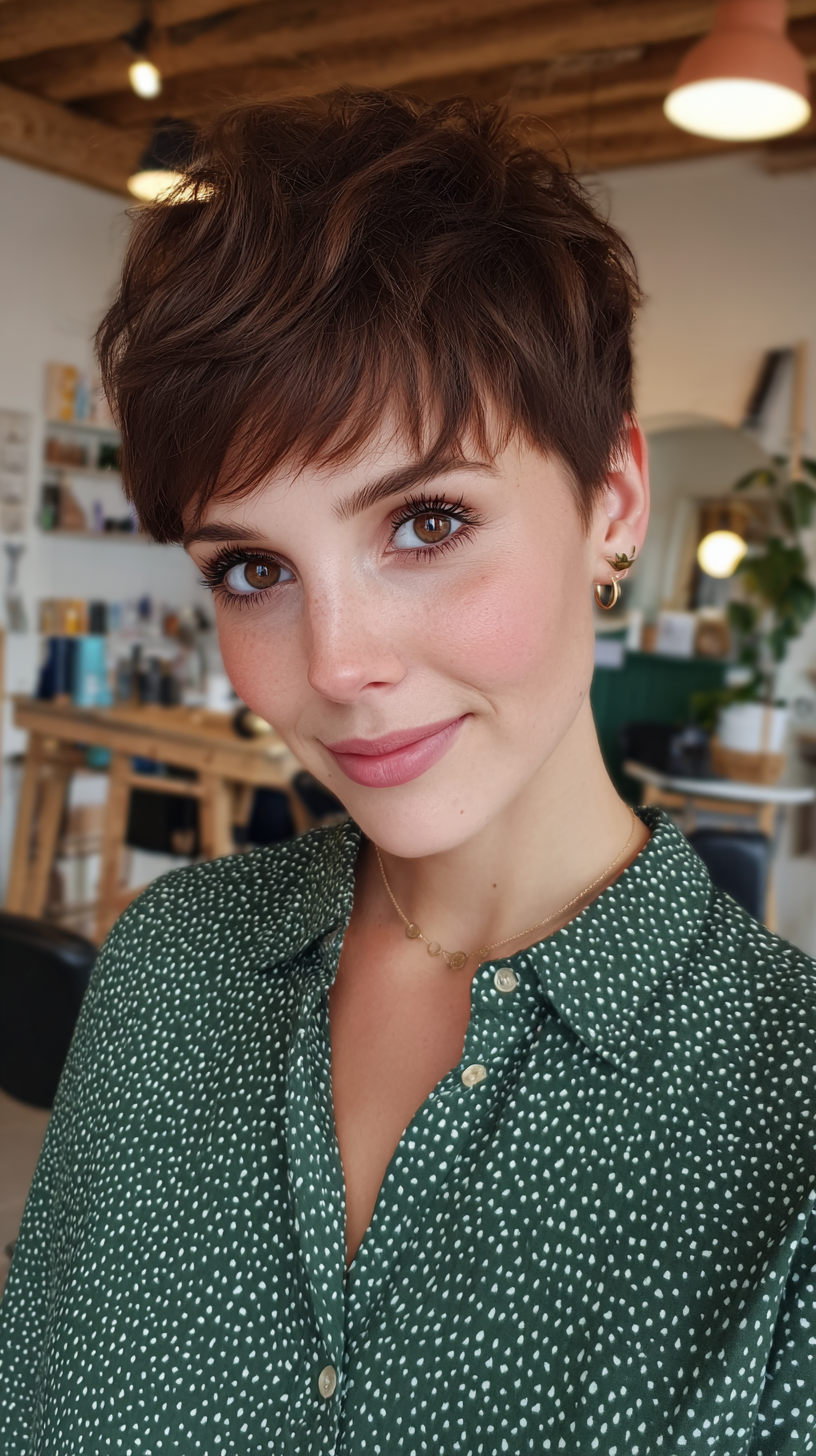 Bold Textured Pixie Cut with Edgy Layers