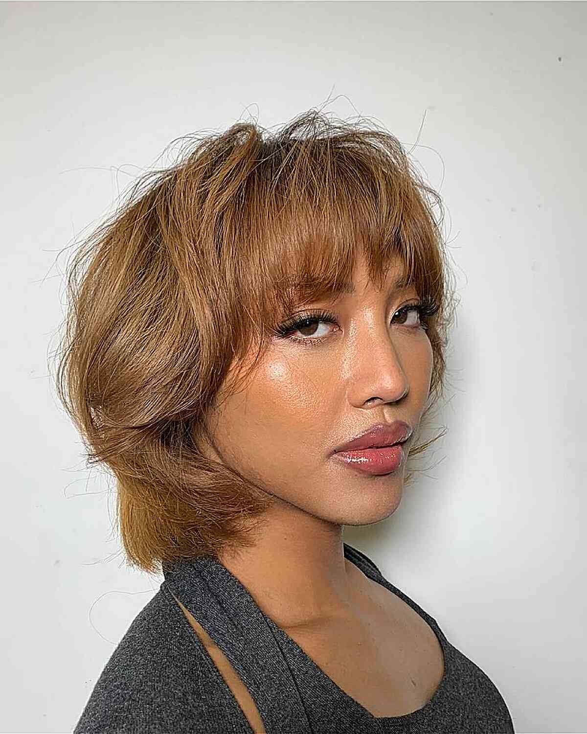 Chic Shaggy Bob with Textured Layers