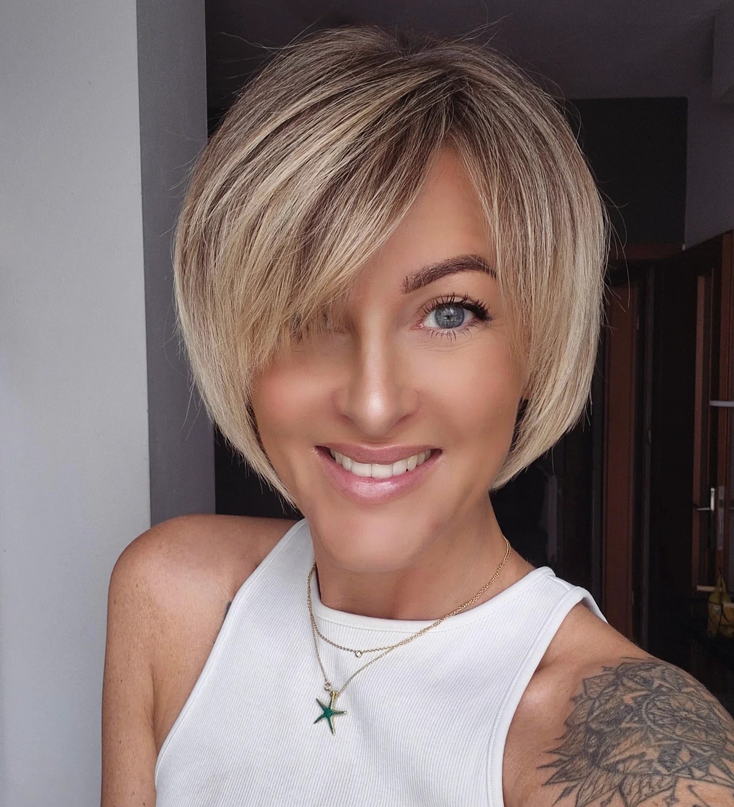 Chic Textured Asymmetrical Bob