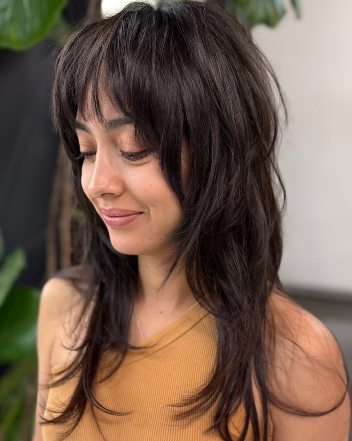 Choppy Layered Wolfcut with Soft Bangs