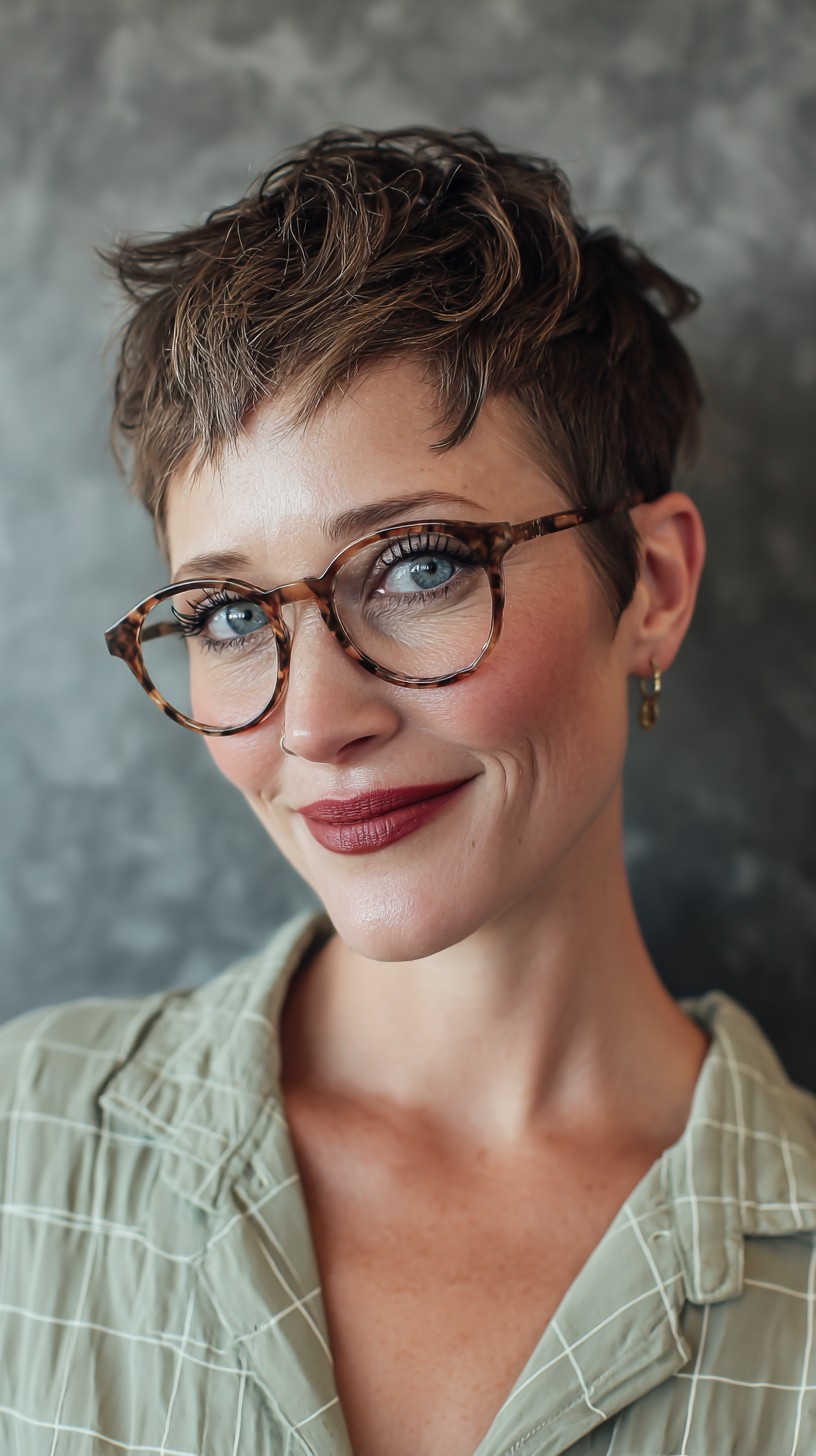 Dynamic Wavy Tapered Pixie