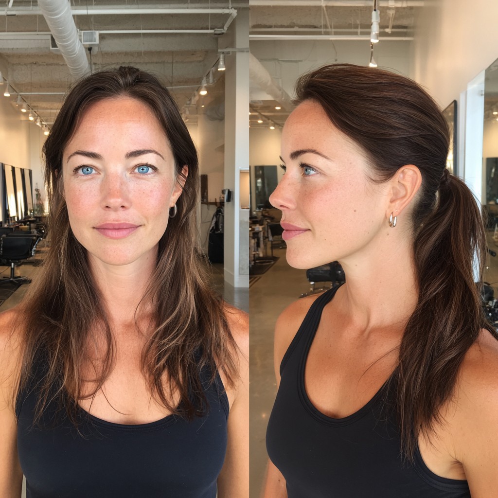 Effortless Side-Swept Ponytail for Active Lifestyles