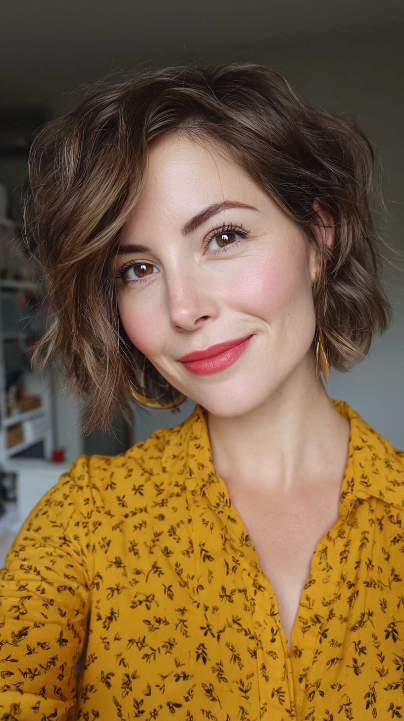 Effortless Tousled Layered Bob
