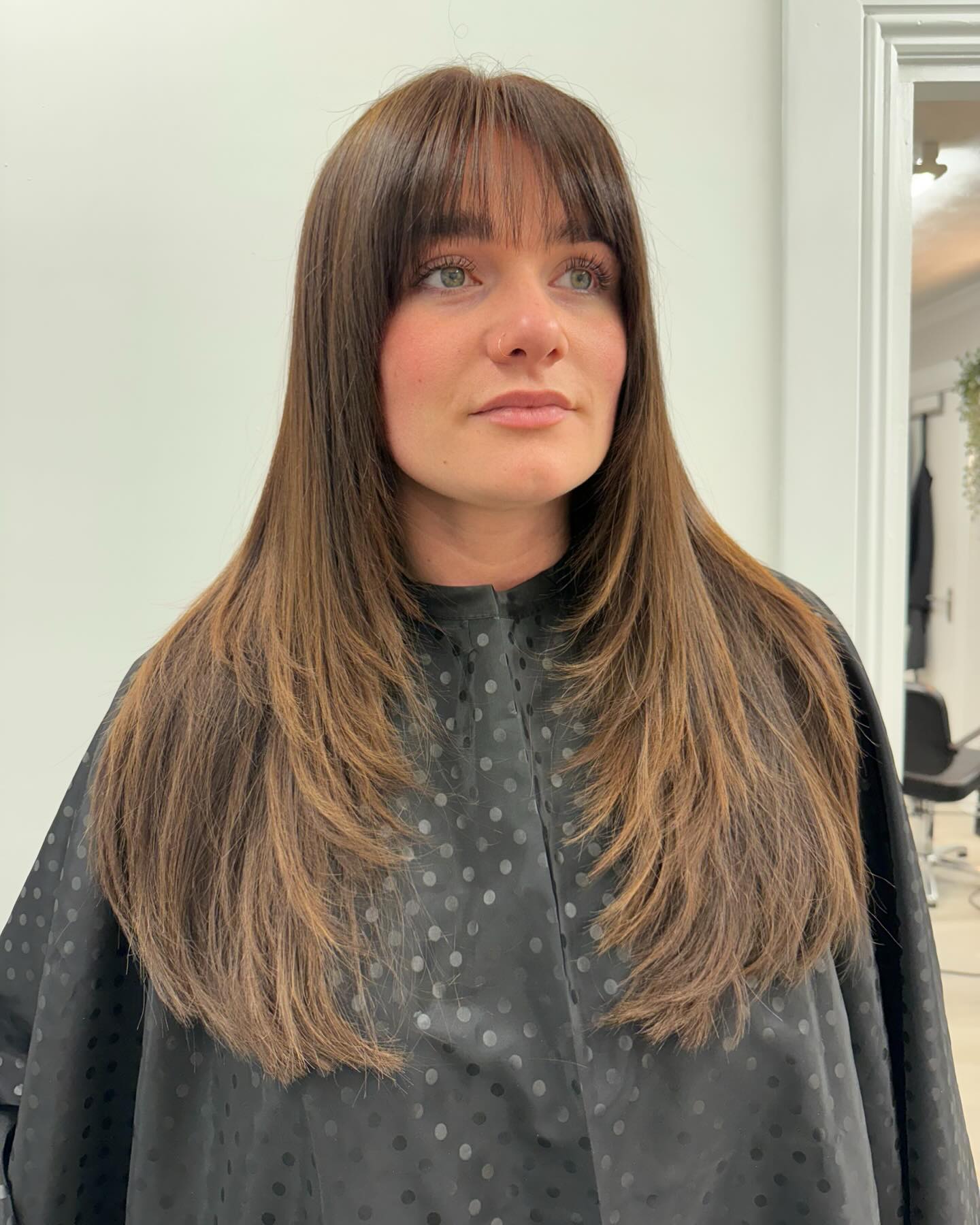 Lush Chestnut Layers with Soft Fringe