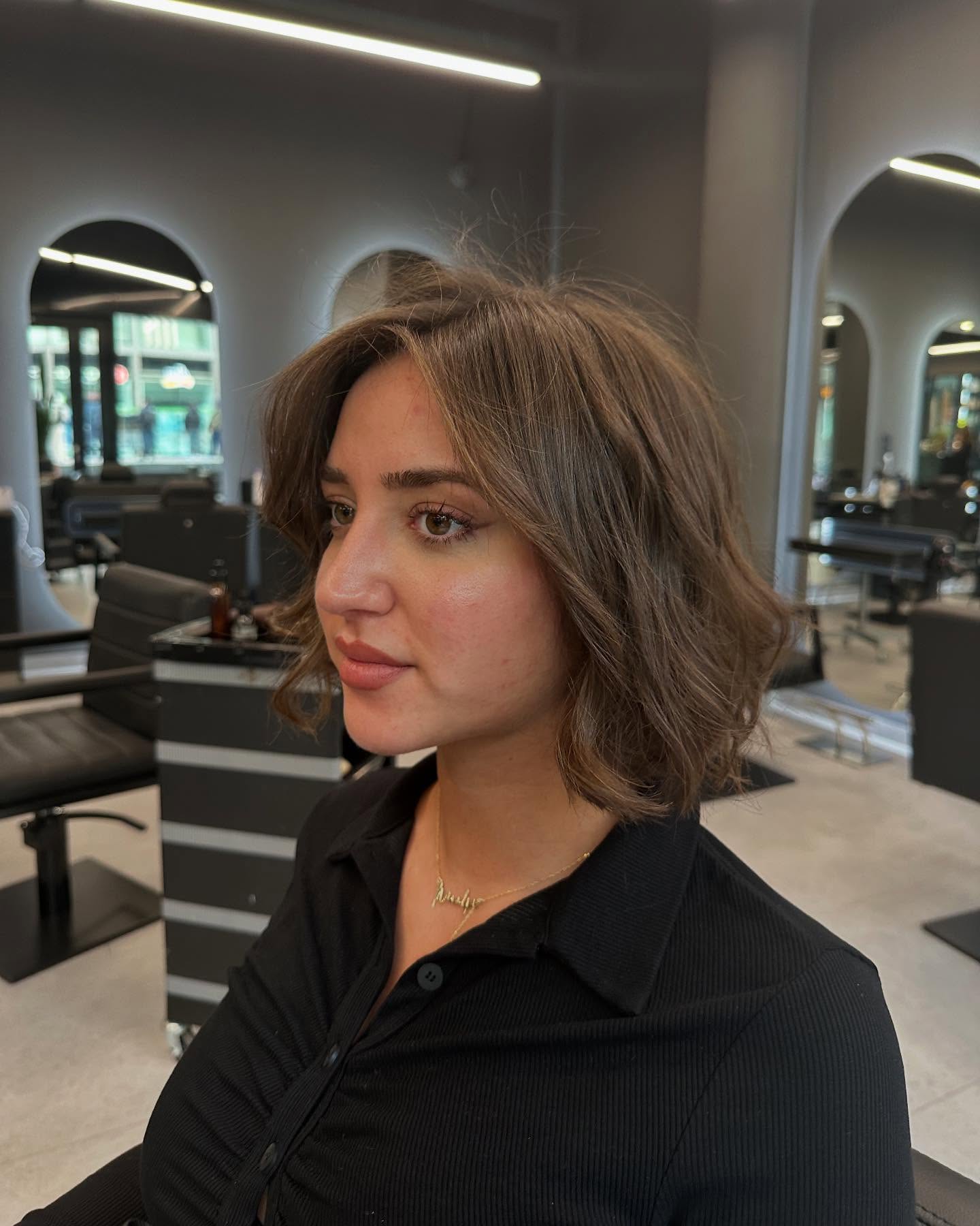 Modern Textured Bob with Soft Highlights