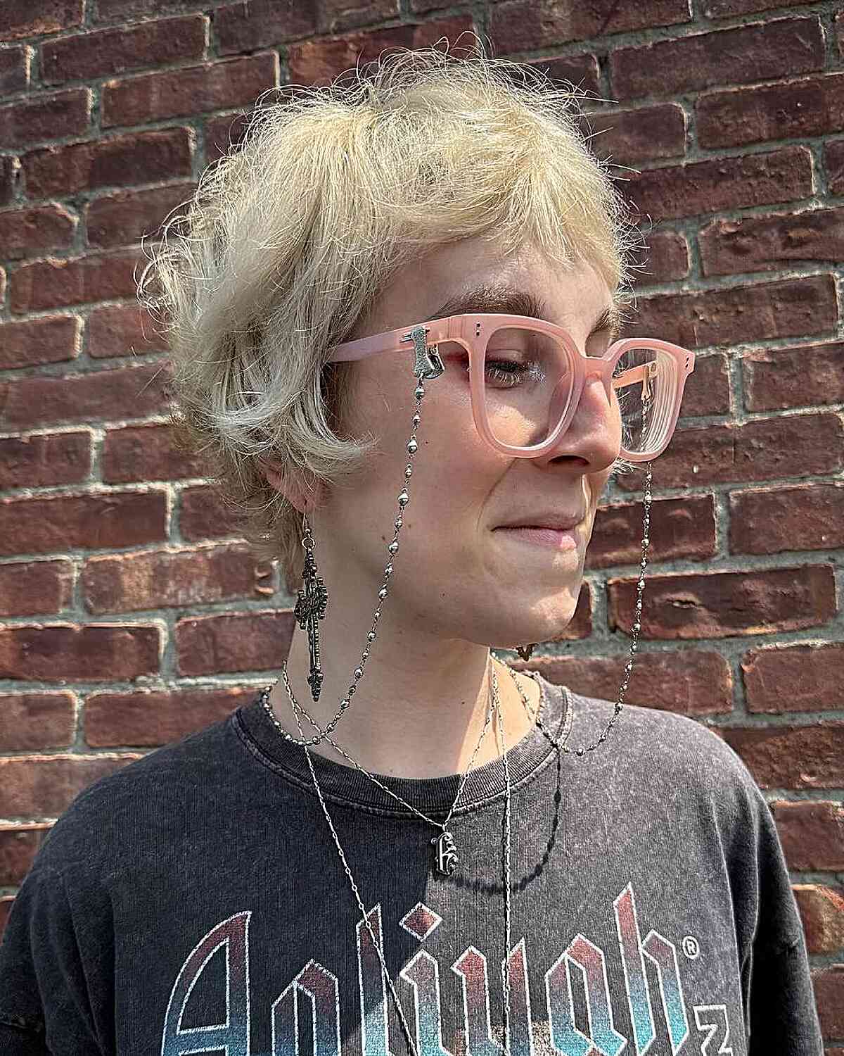 Playful Platinum Pixie with Textured Layers