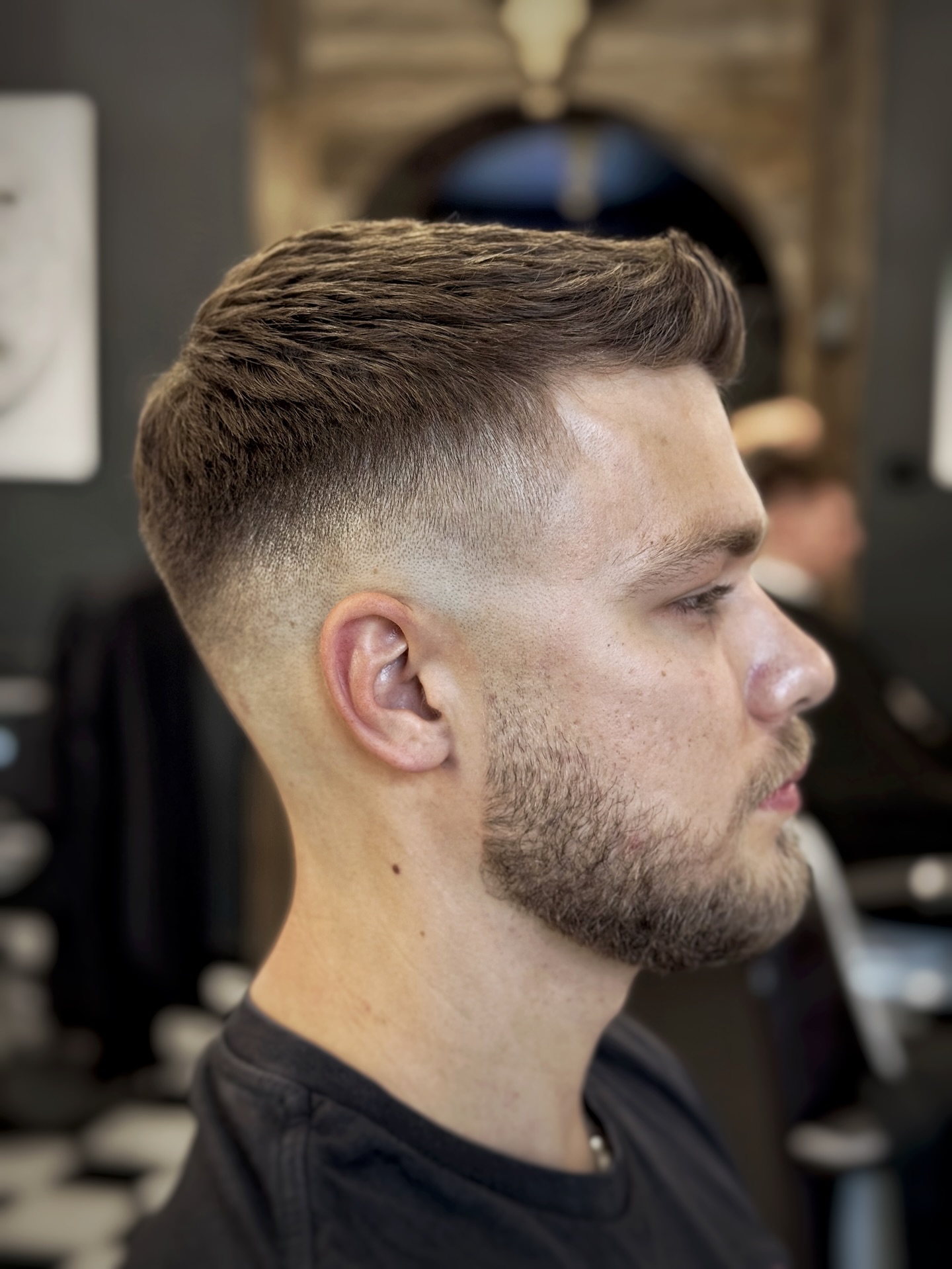 Refined Quiff with Precision Fade