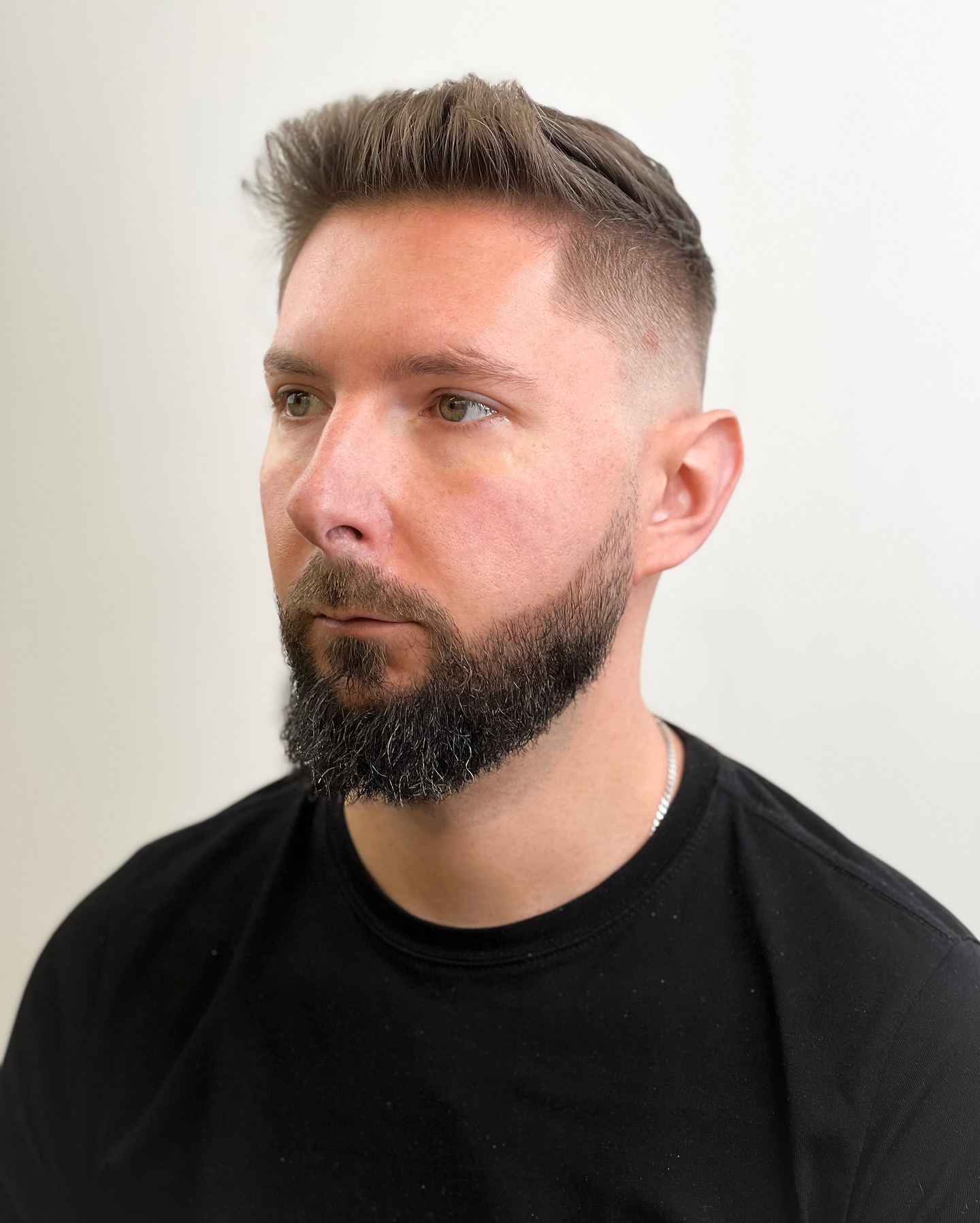 Sharp Sculpted Quiff with Graduated Fade