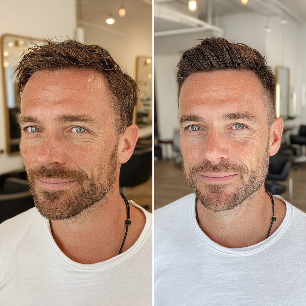 Sleek Casual Quiff with Natural Highlights