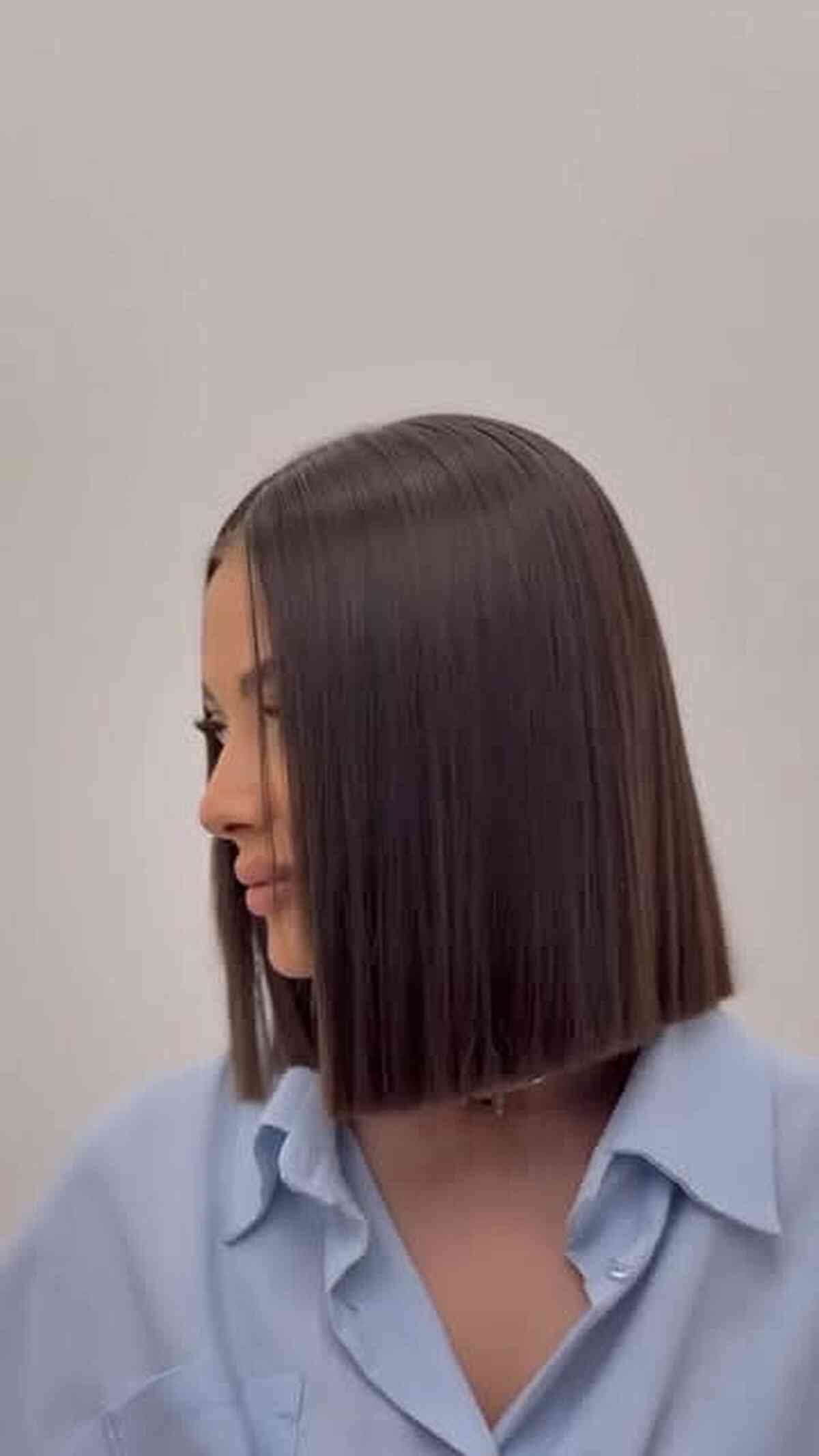 Sleek Long Straight Bob