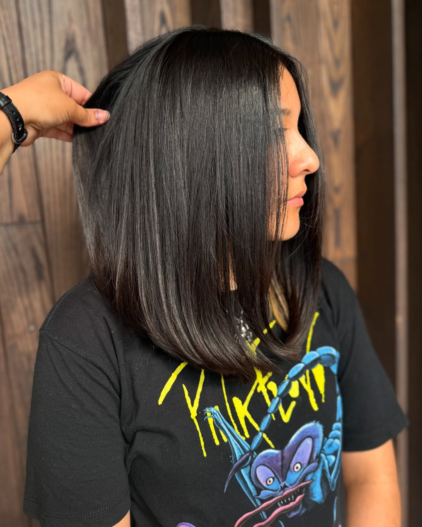 Sleek Midnight Bob with Subtle Layers