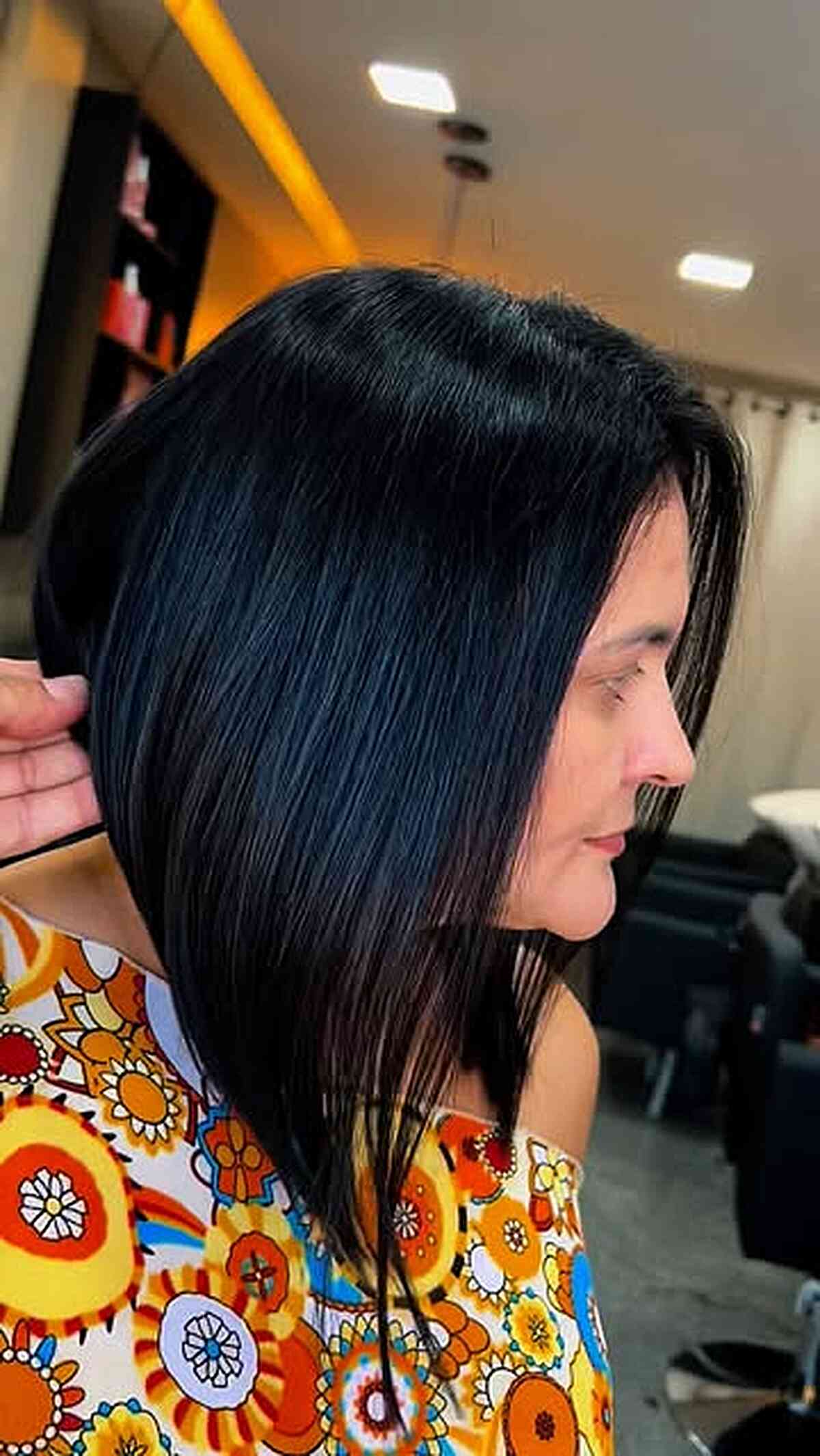 Sleek Straight Inverted Bob for Women Over 50