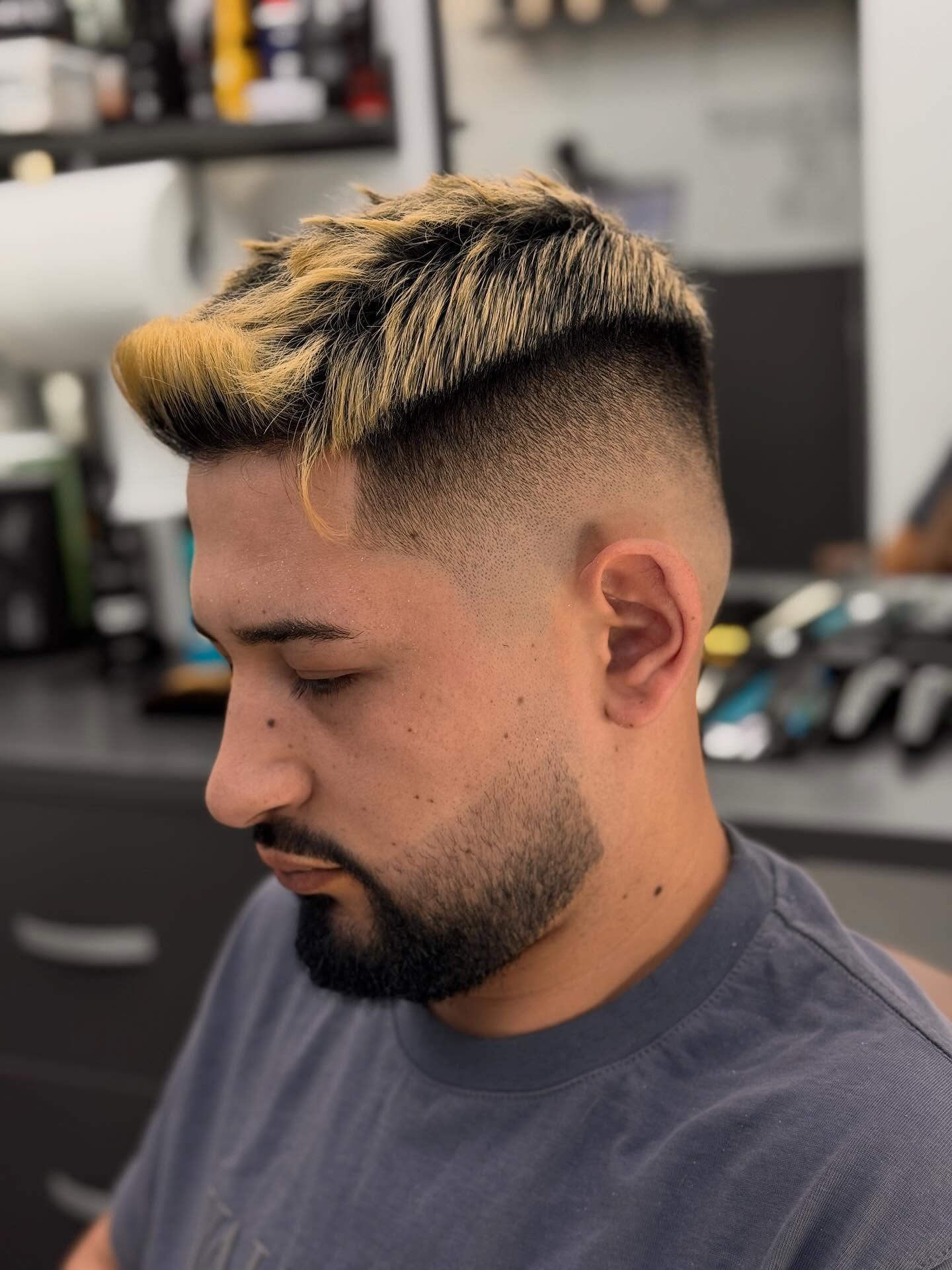 Striking Two-Tone Quiff with Undercut Layers