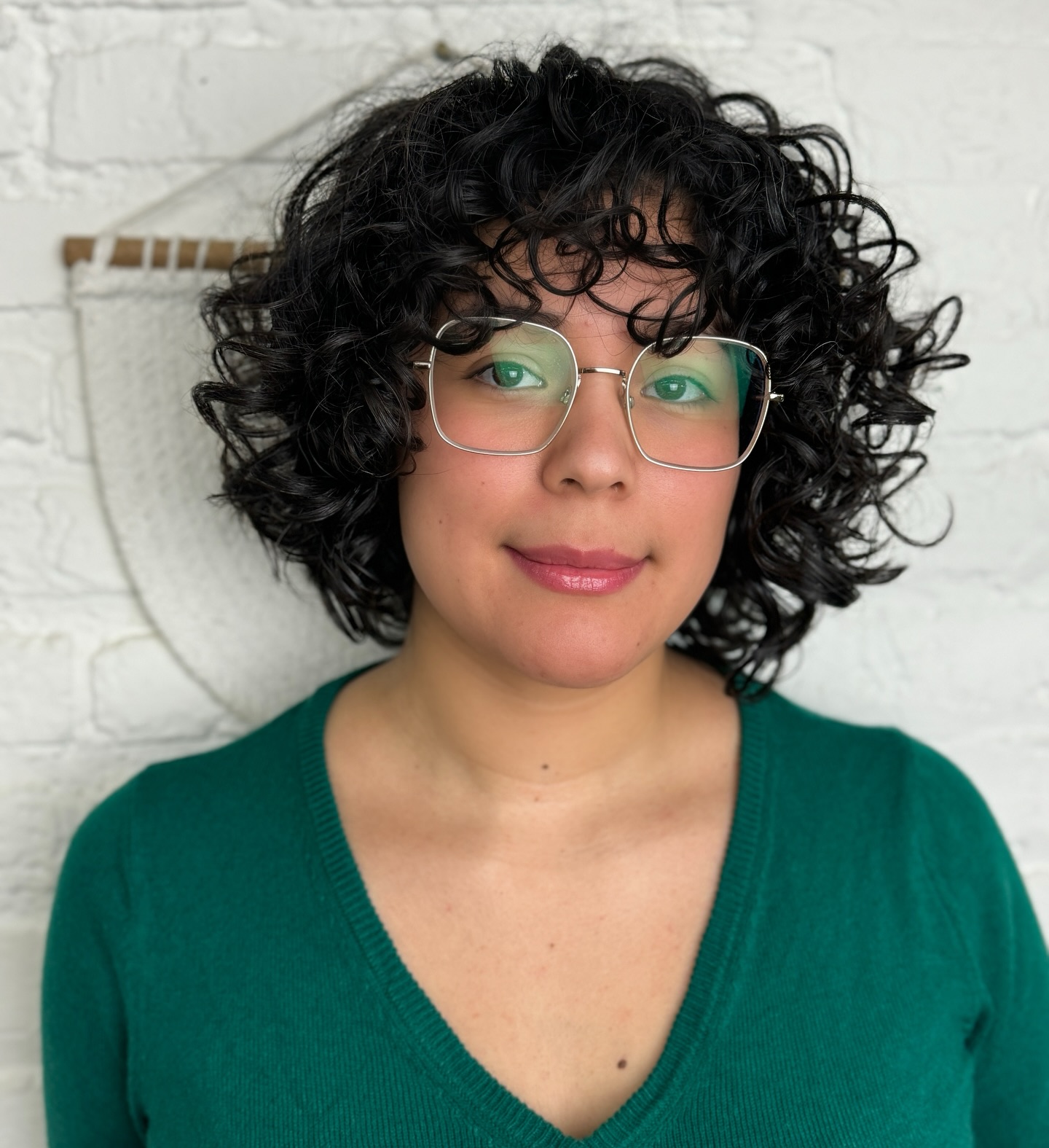 Stylish Curly Bob with Layered Volume