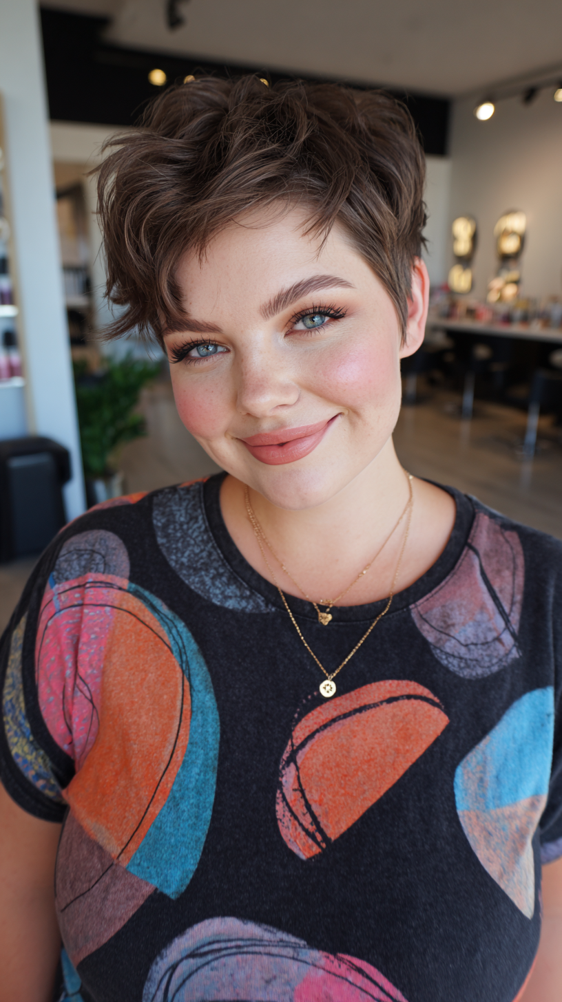 Stylish Textured Pixie Cut with Defined Layers