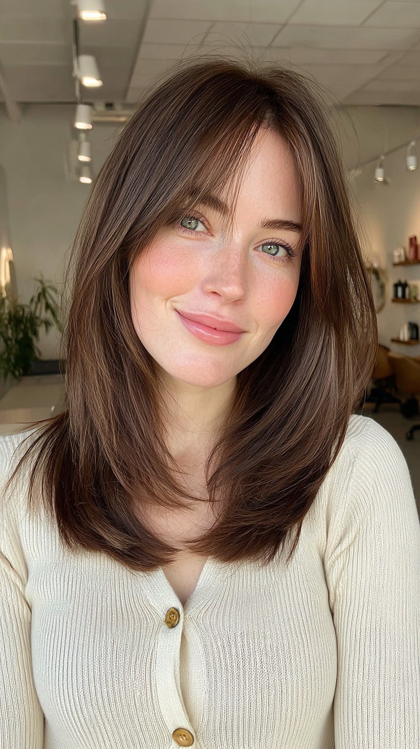 Subtle Lustrous Chestnut Curtains with Soft Fringe