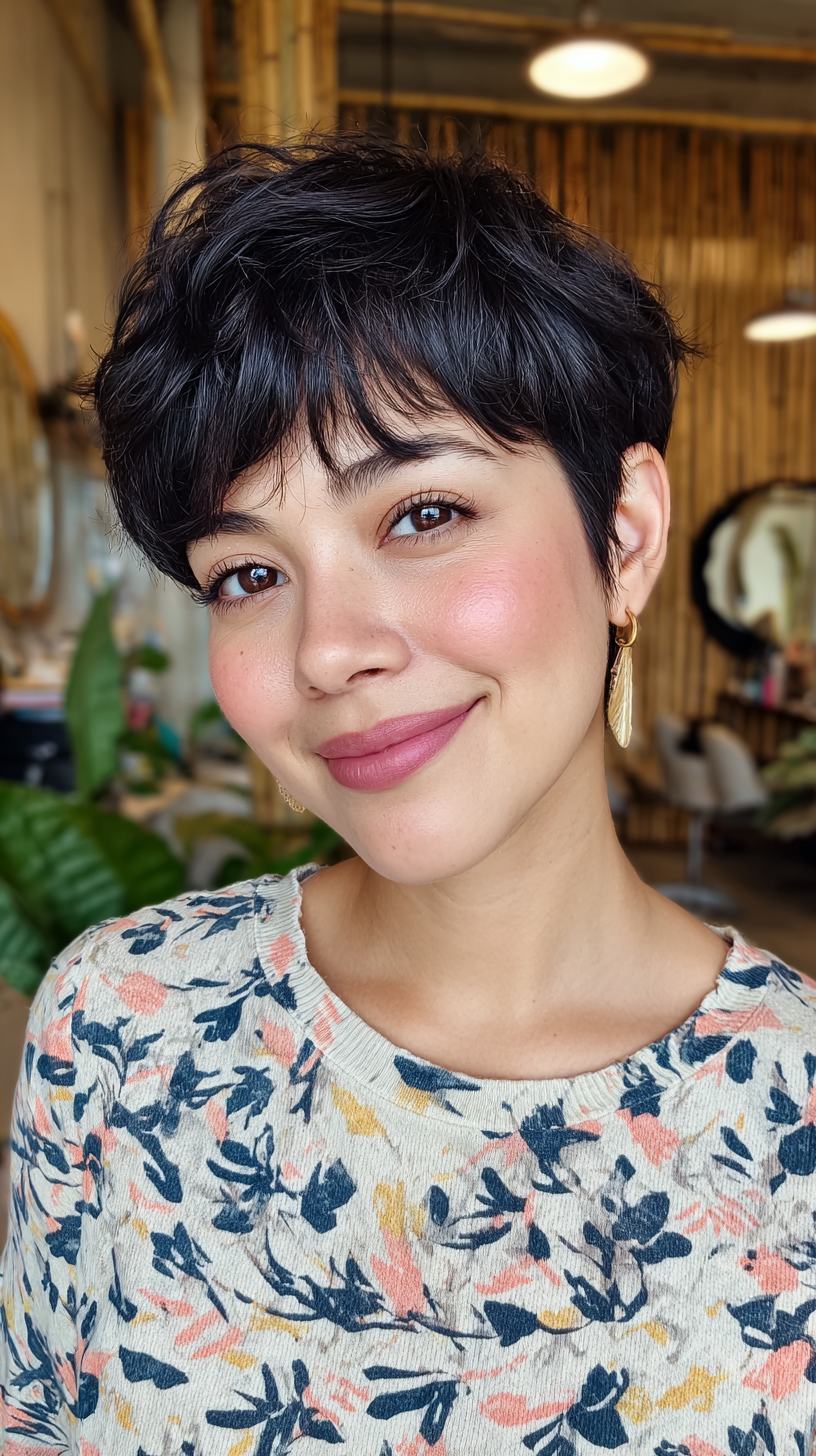 Textured Pixie Cut with Soft Bangs