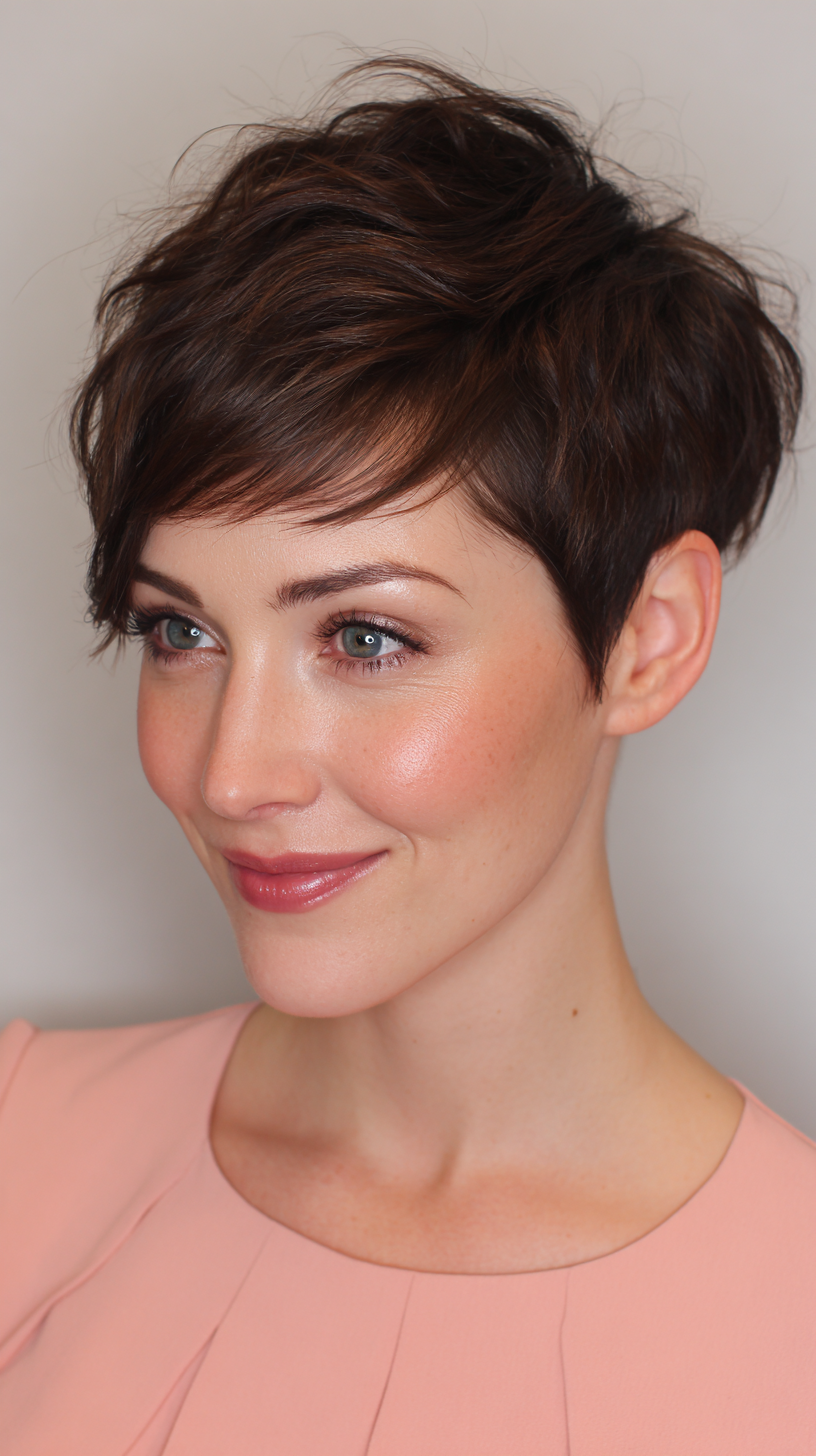 Textured Pixie Cut with Soft Layers
