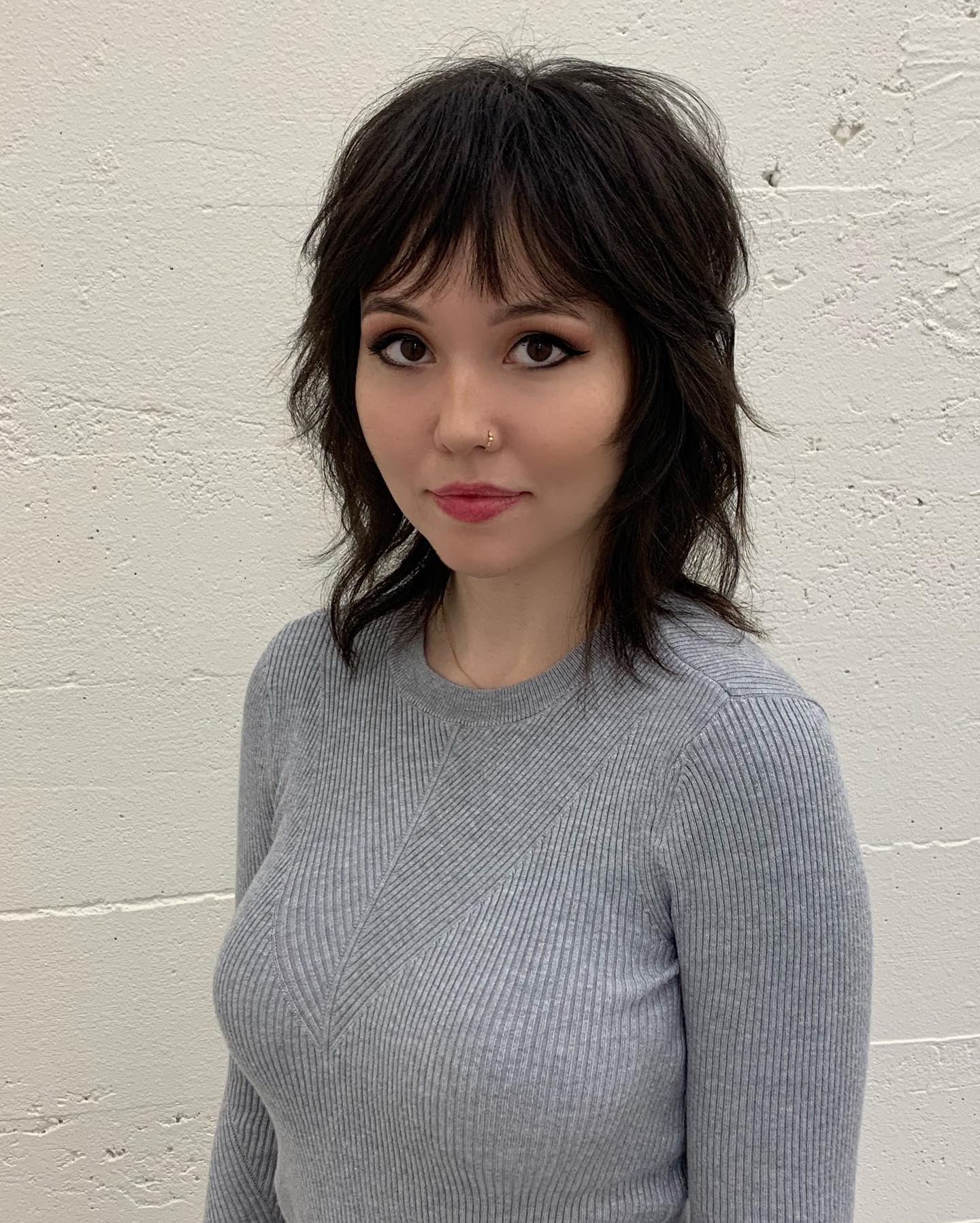 Textured Shag Wolfcut with Playful Bangs