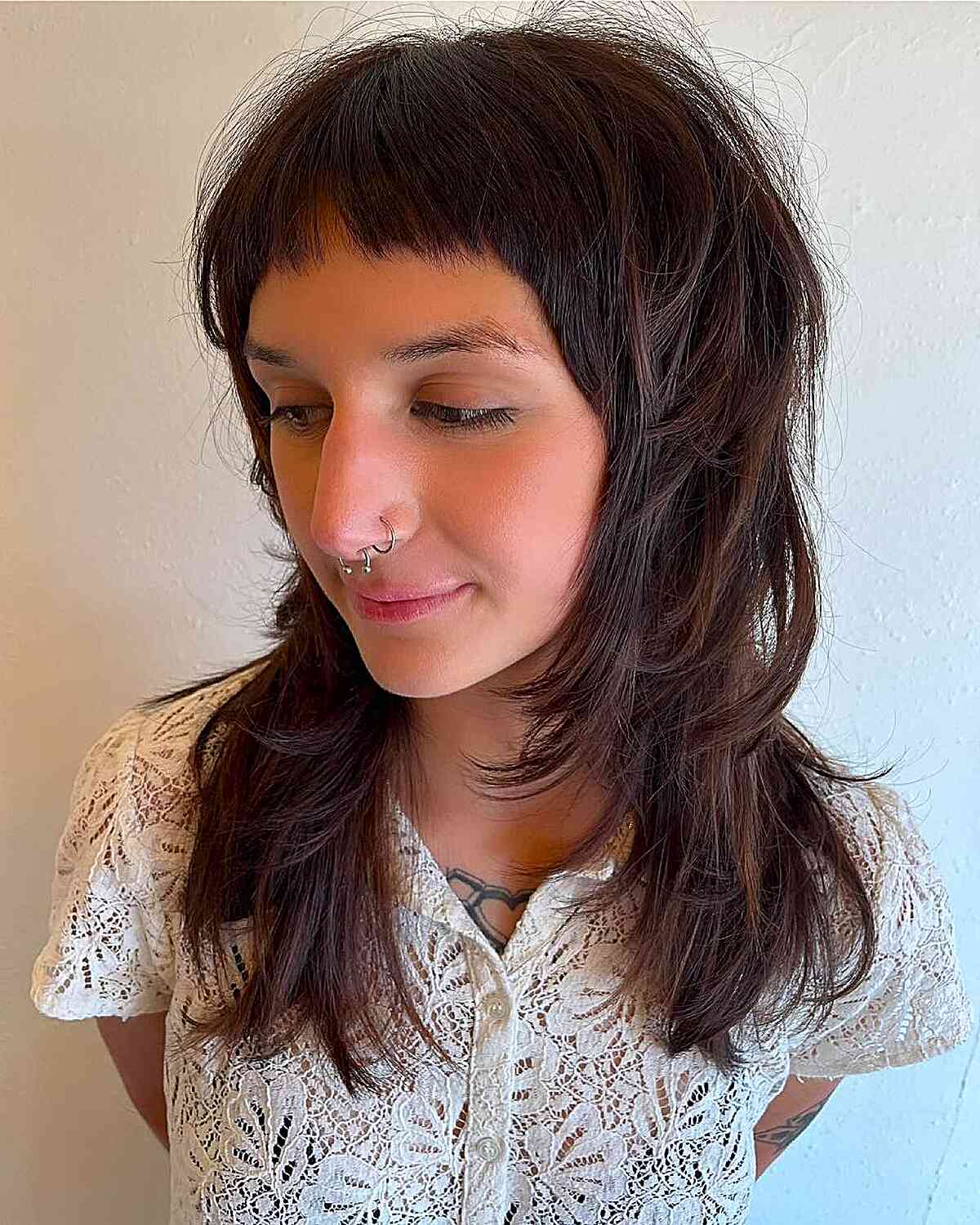 Textured Wolf Cut with Soft Bangs