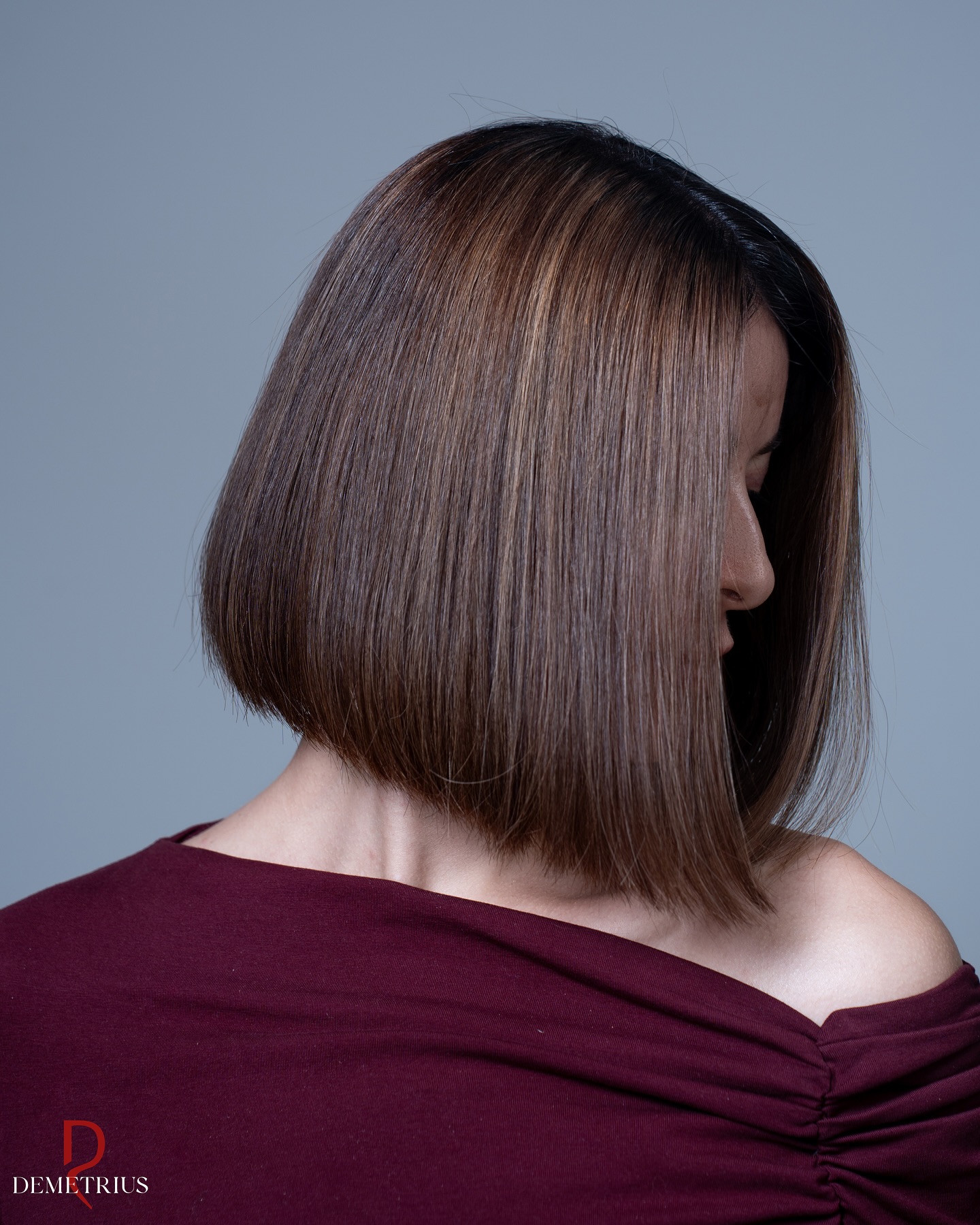 Angular Silhouette Chocolate Bob with Dimensional Highlights